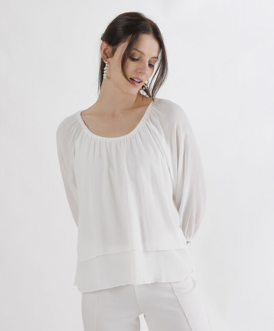 Blusa mujer corrugada