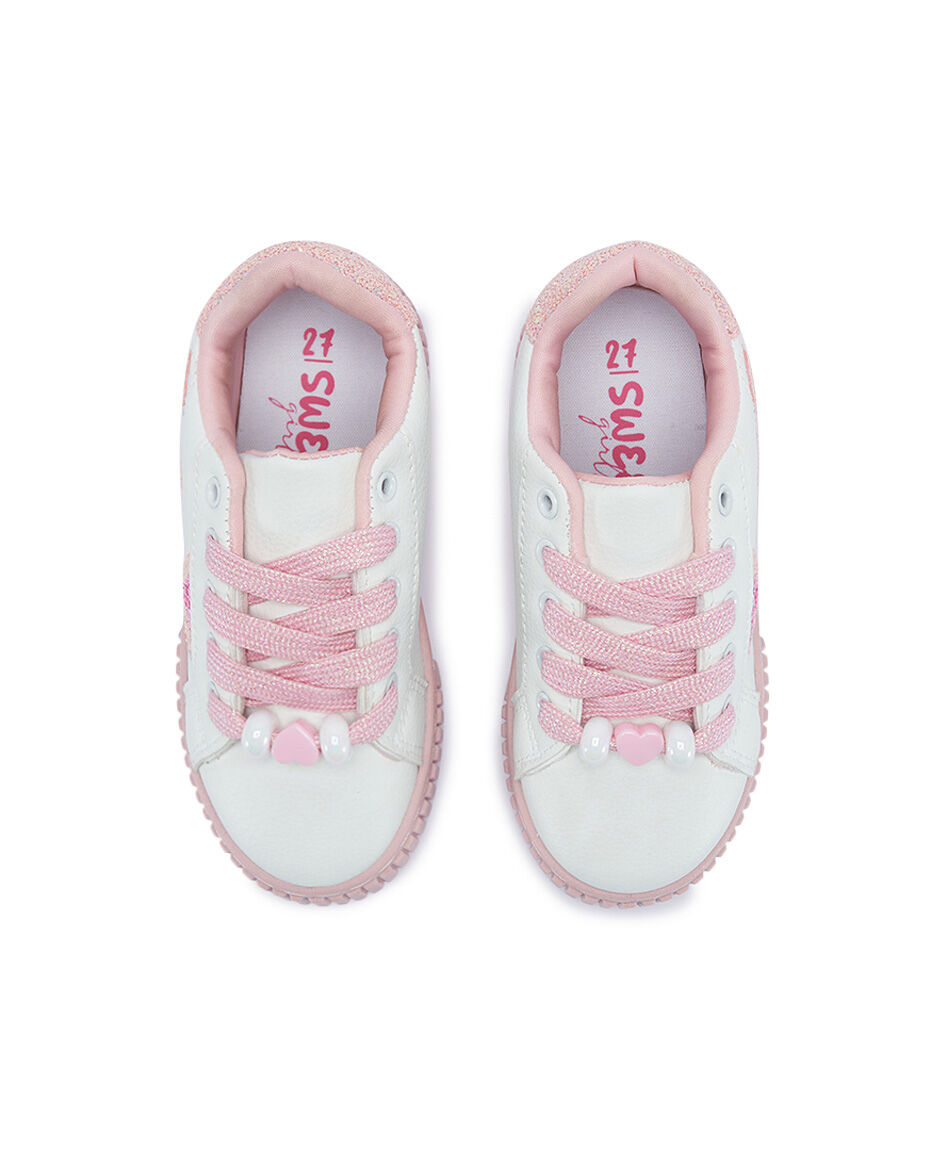 Zapatilla infantil (26 a 31) corazones rosa