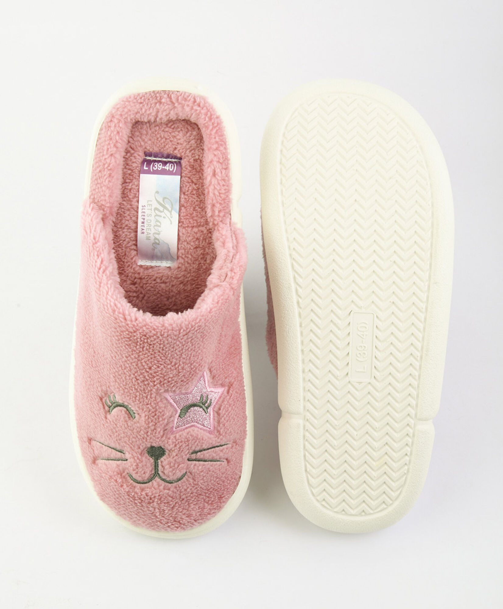 Zapatilla de descanso mujer gato rosado Zapatilla de descanso mujer gato rosado