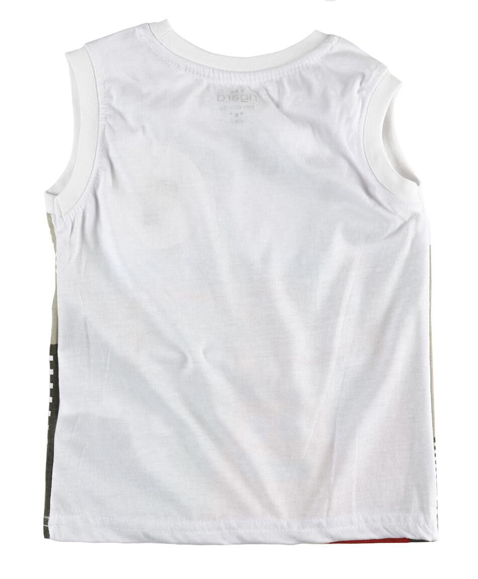 Polera sin mangas cuello redondo