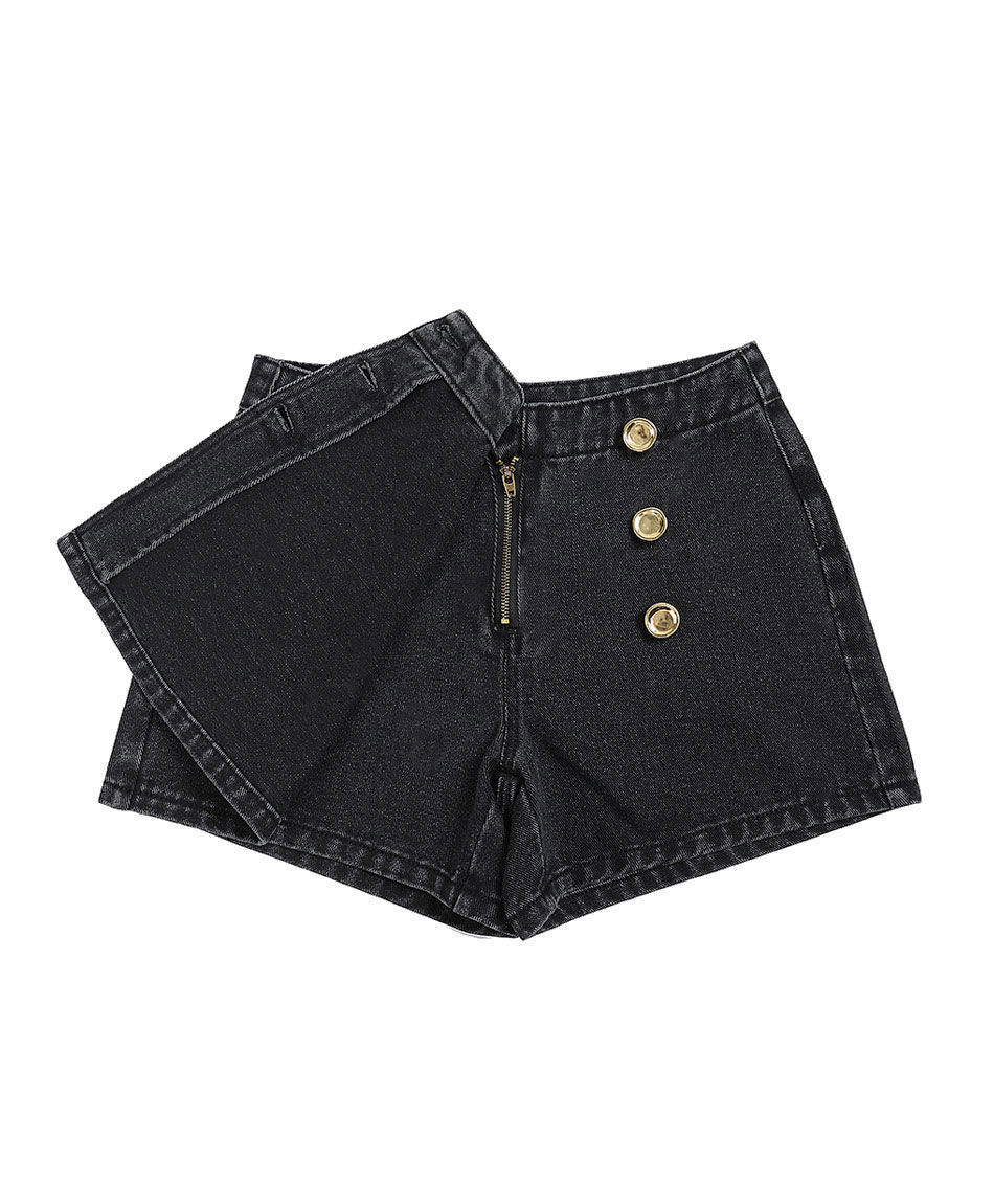 Short ni&ntilde;a dise&ntilde;o falda abotonada