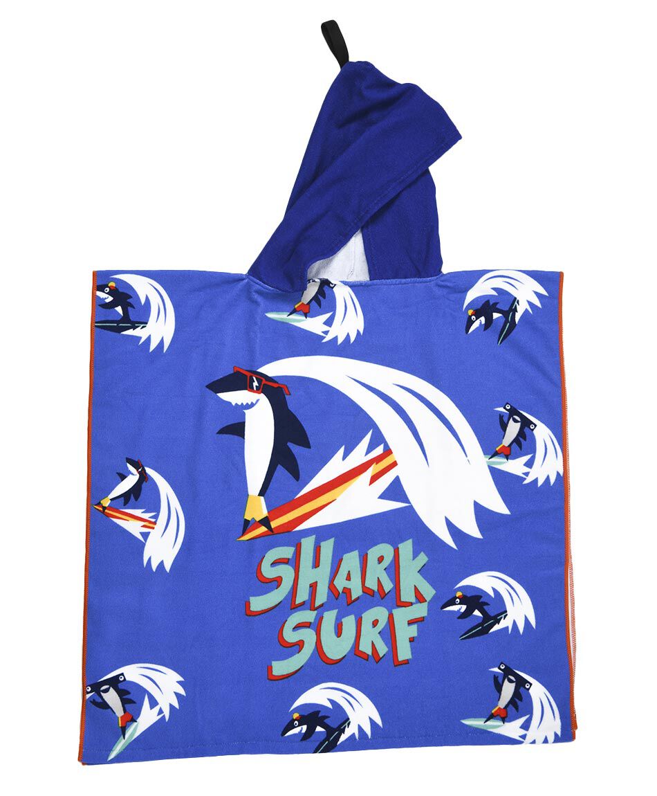 Poncho de ba&ntilde;o tibur&oacute;n
