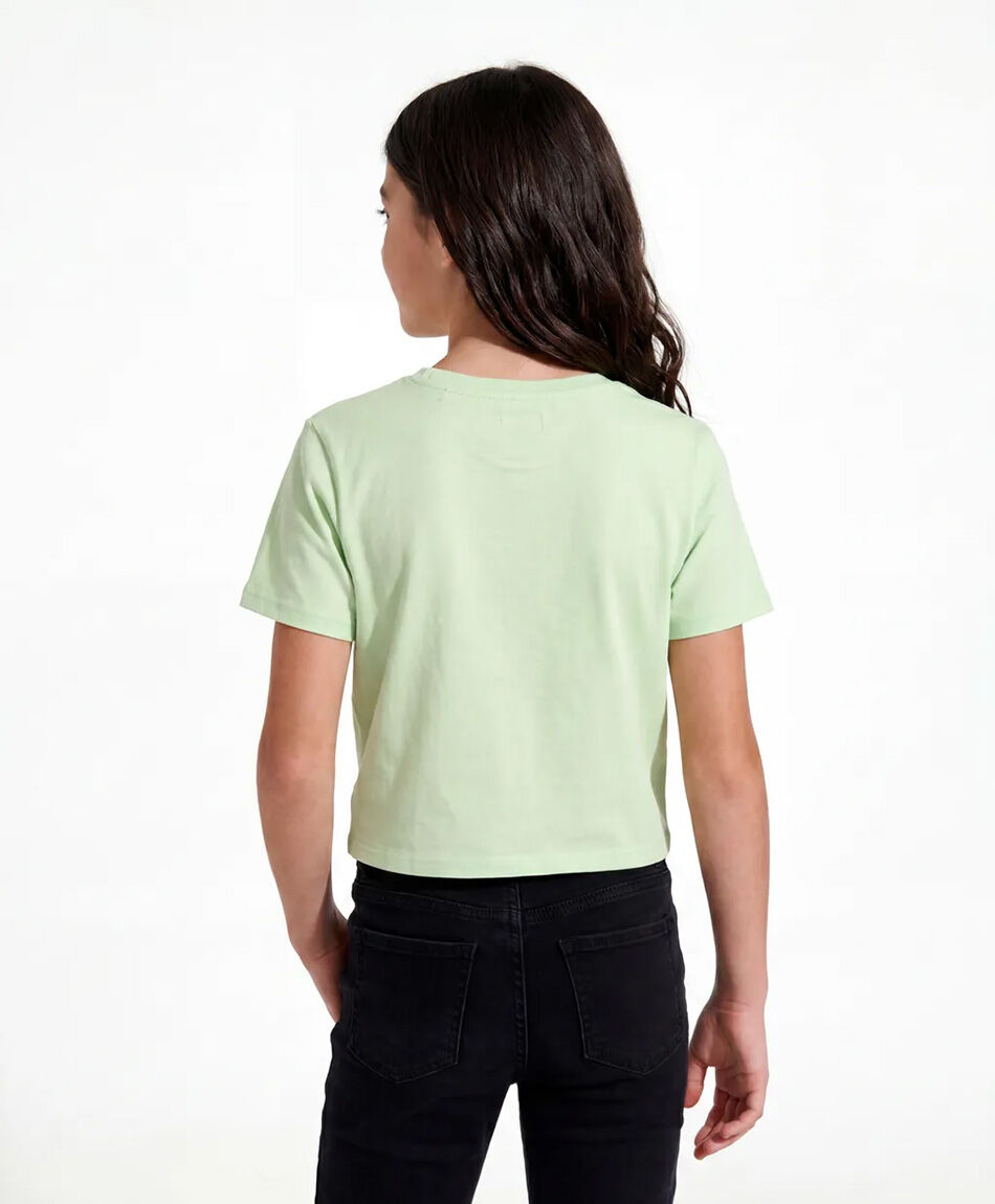 Polera ni&ntilde;a good vibes nudo