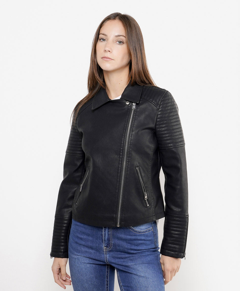 Chaqueta mujer biker black