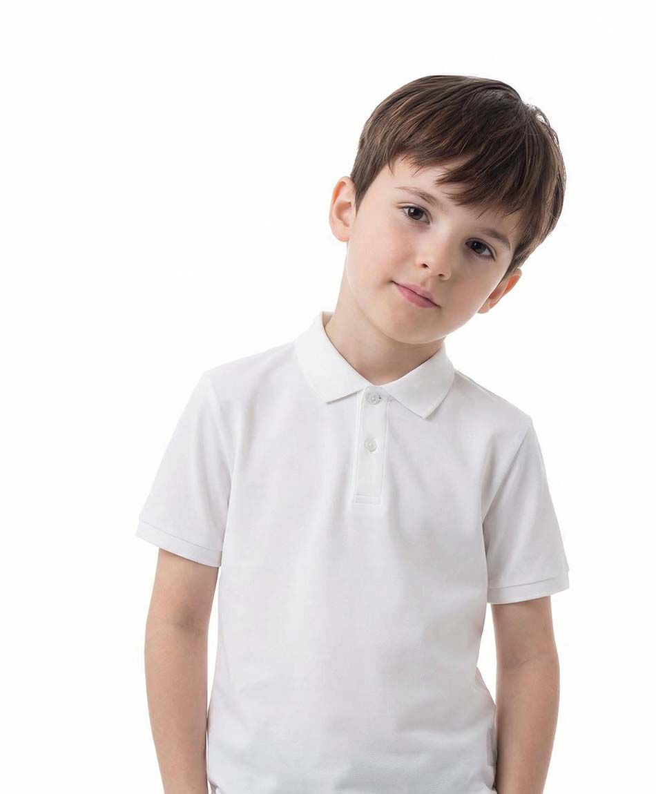 Polera escolar blanca b&aacute;sica