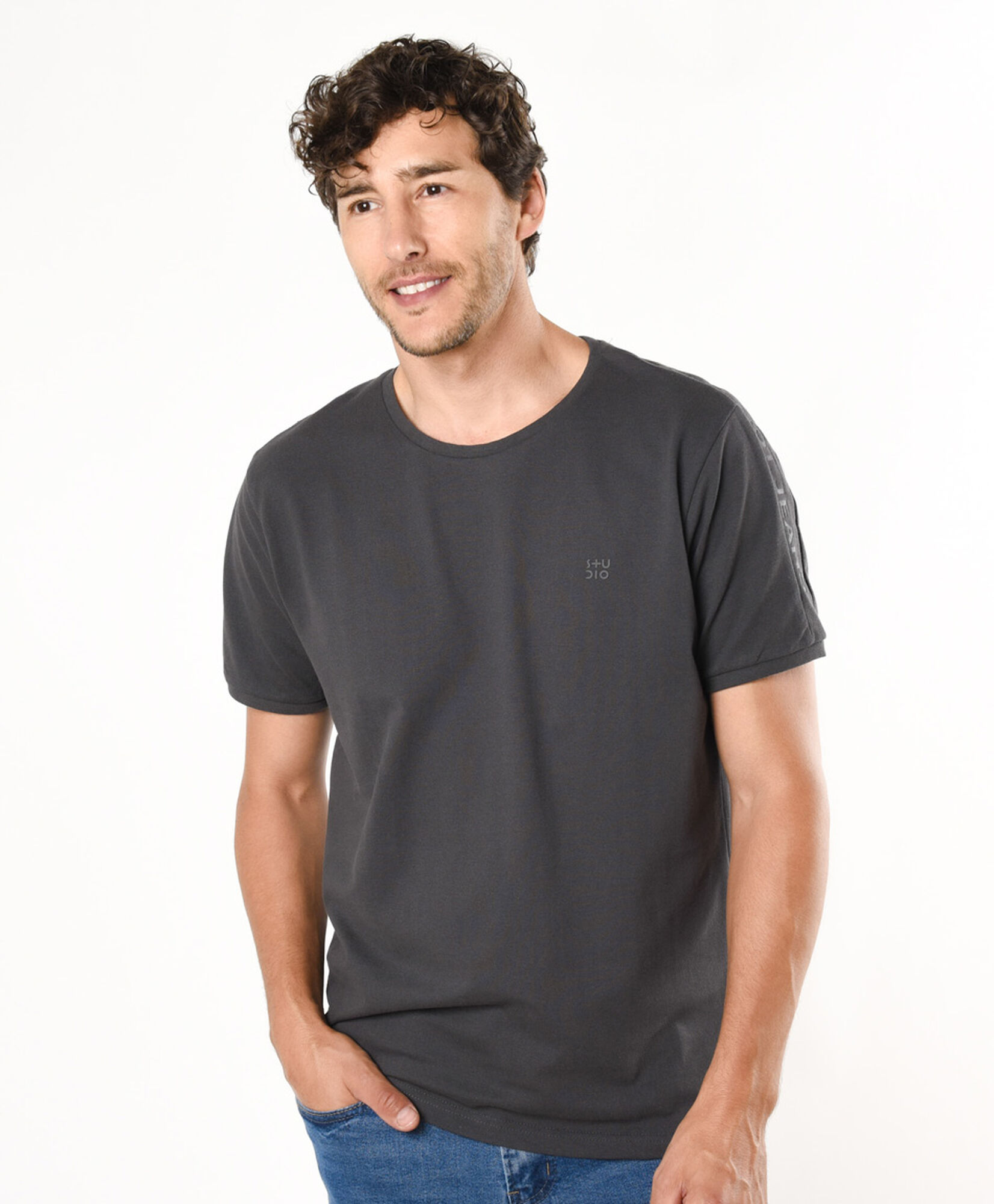 Polera hombre print manga Polera hombre print manga