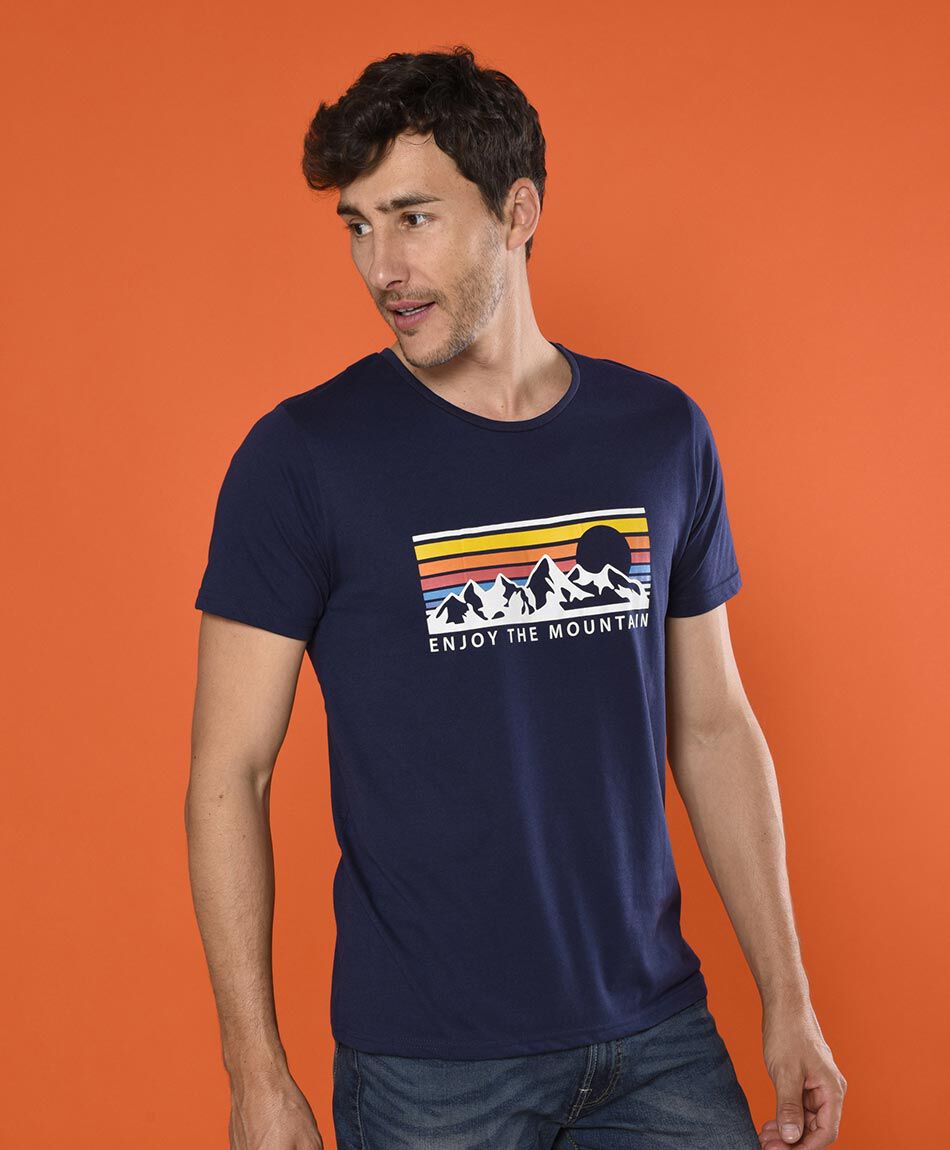 Polera manga corta cuello redondo