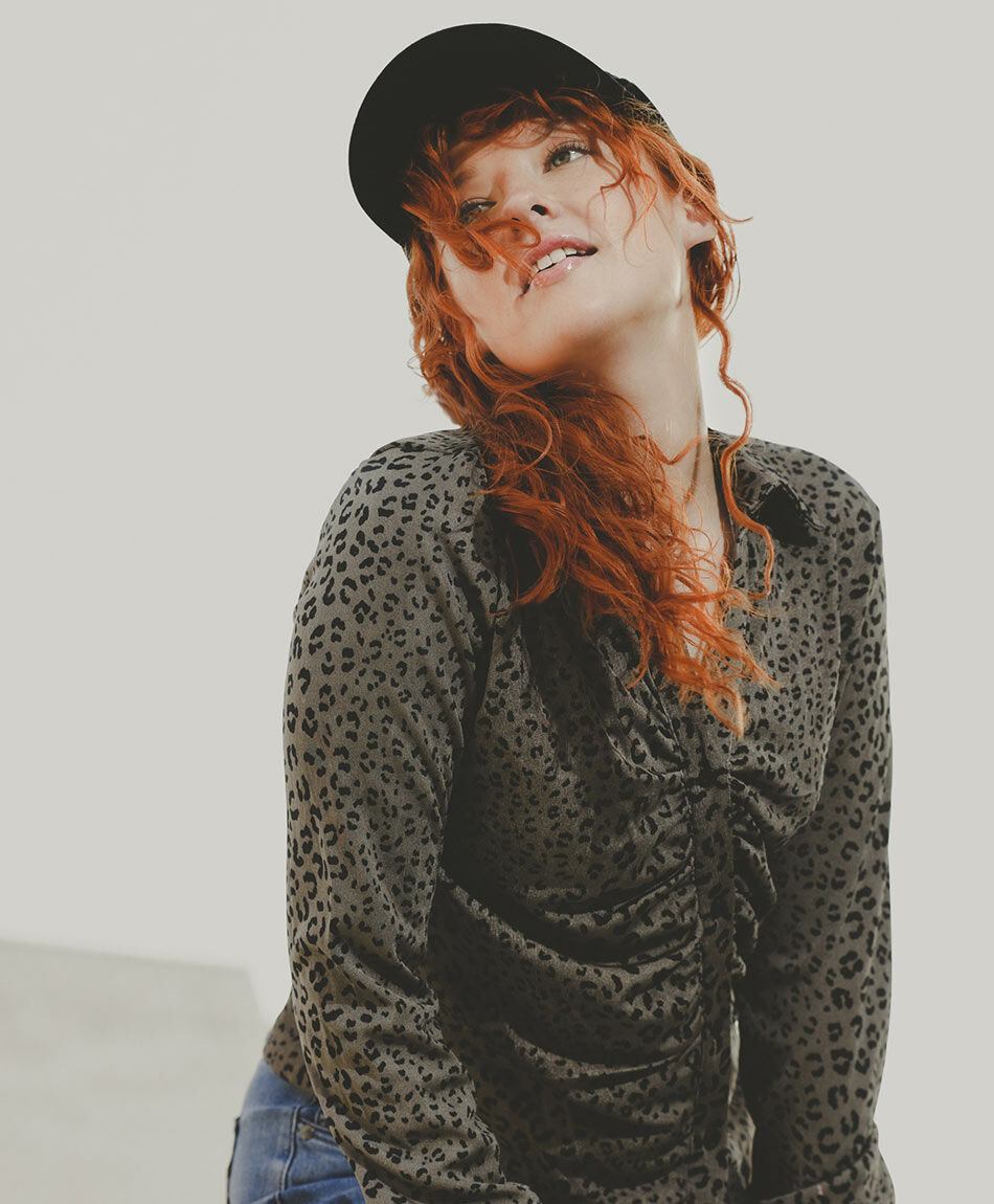 Blusa mujer corrugado frontal