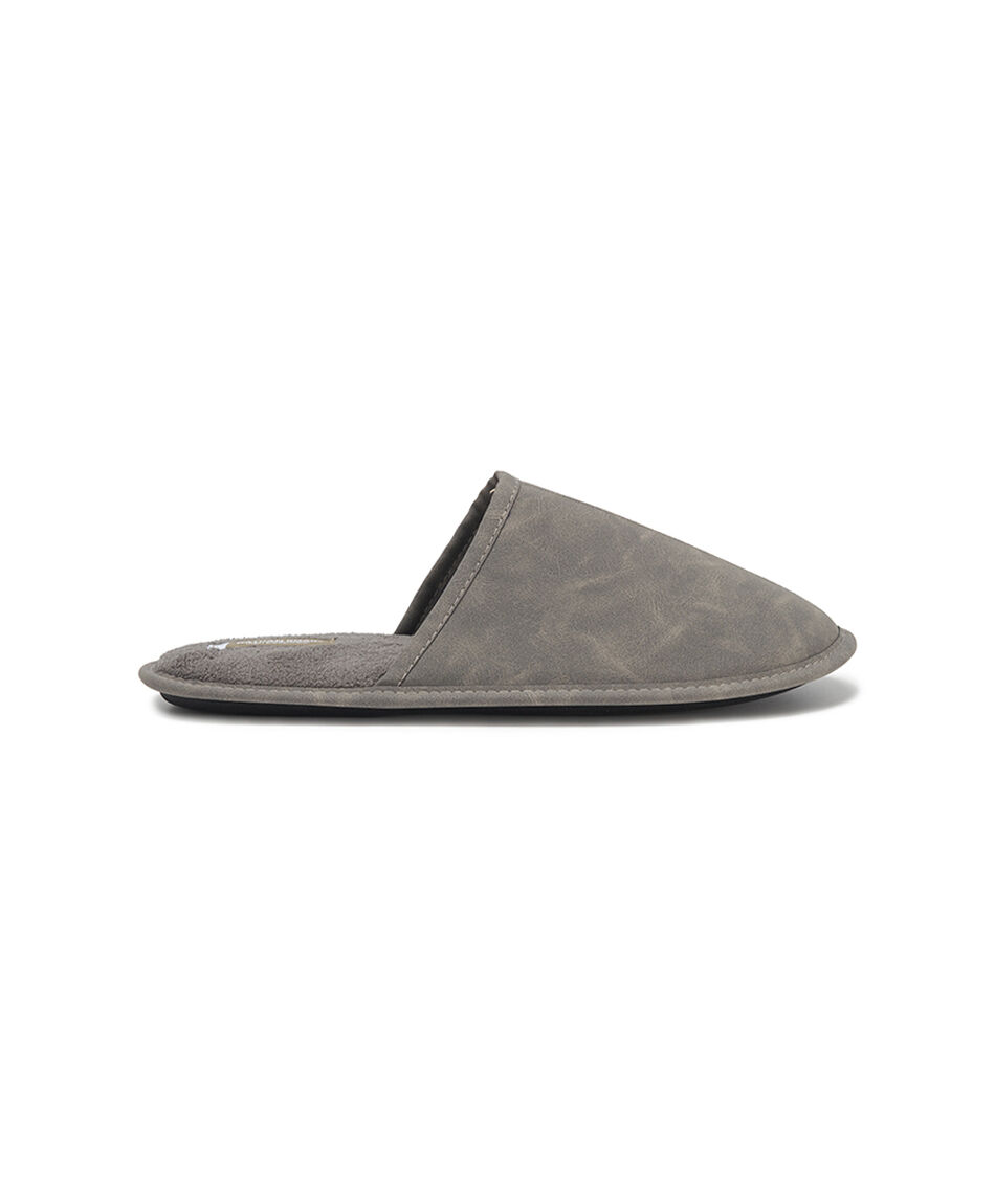 Pantuflas hombre gris