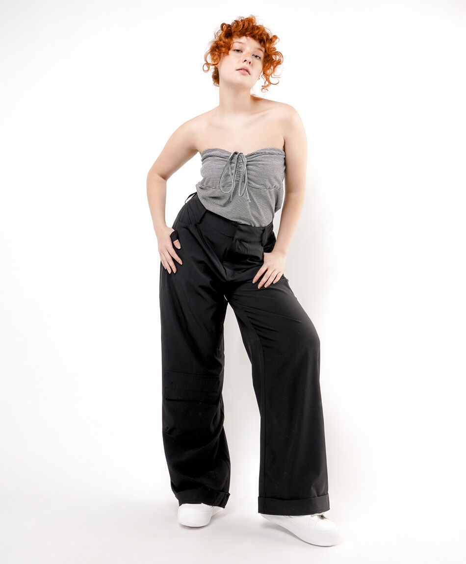 Pantal&oacute;n mujer cargo wide