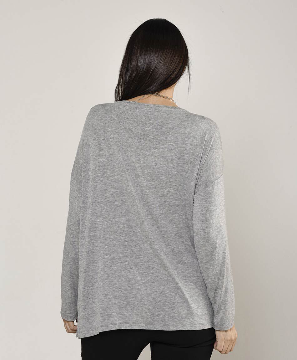 Polera mujer animal print cebra oversize