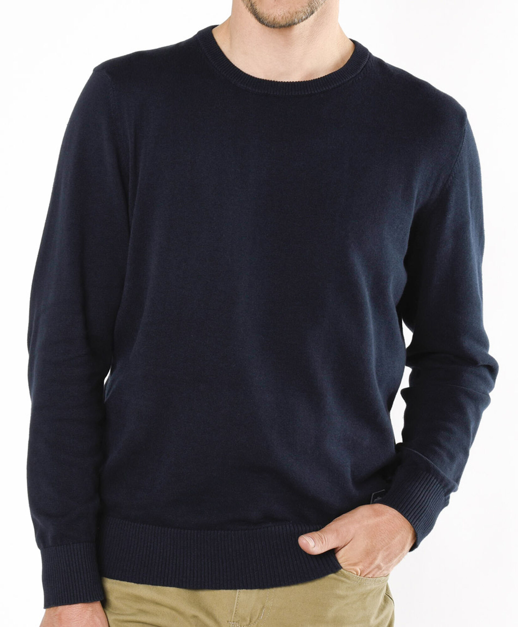 Sweater hombre liso básico azul Sweater hombre liso básico azul