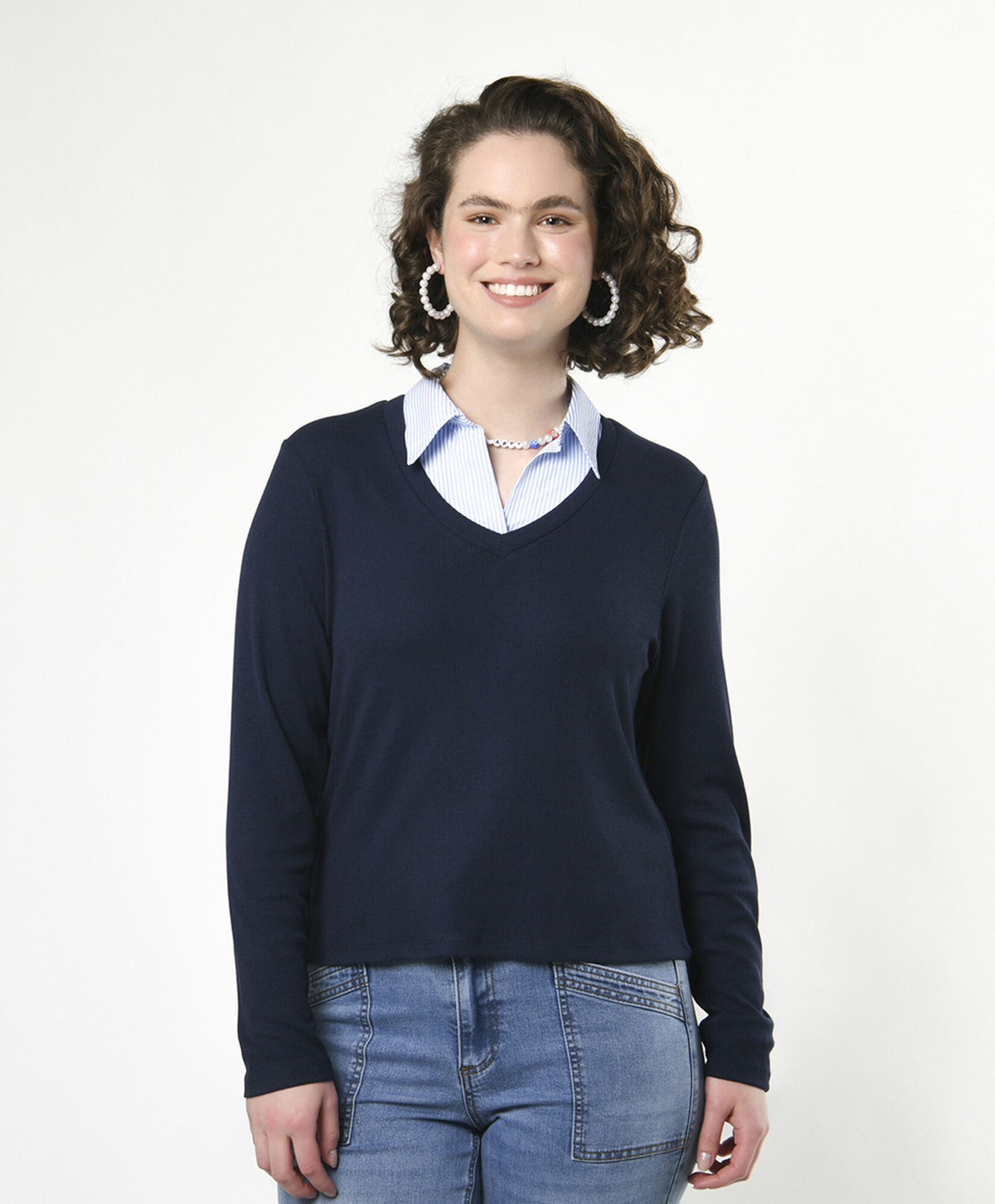 Tejido mujer cuello blusa Tejido mujer cuello blusa