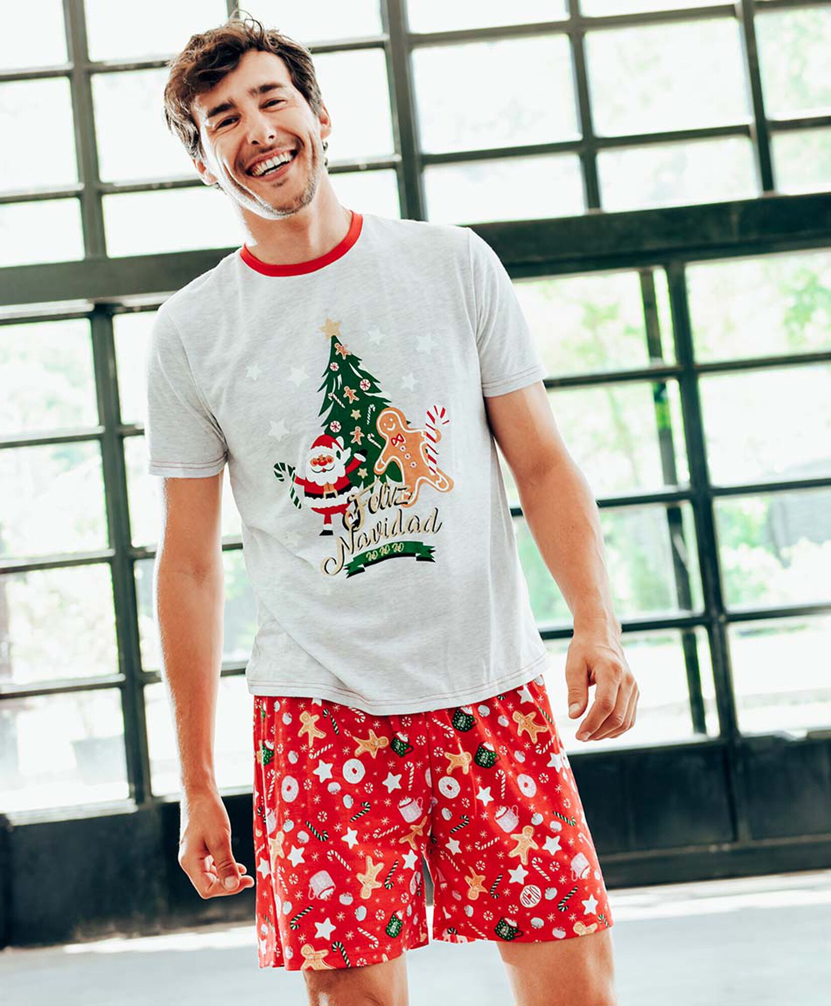 Pijama hombre navidad short Pijama hombre navidad short