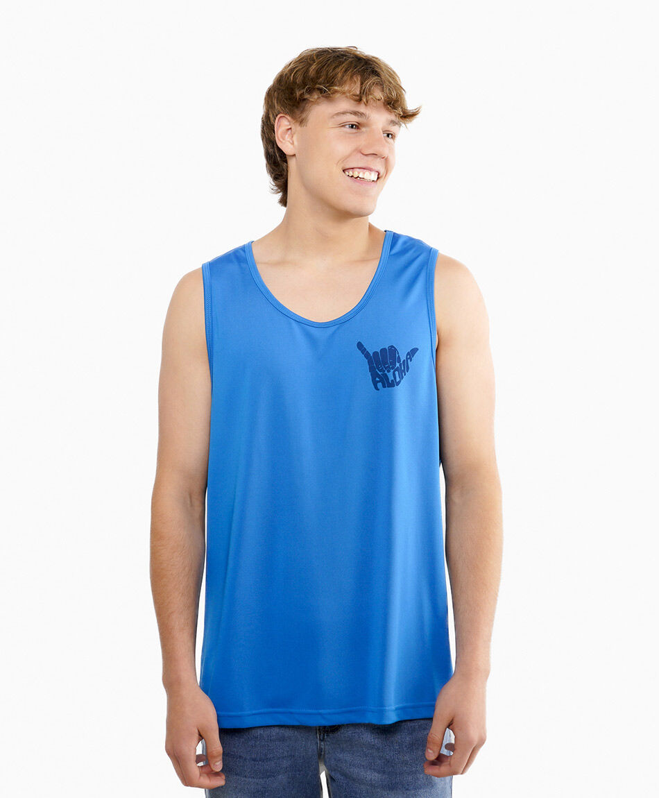 Polera hombre surf aloha blue&nbsp;