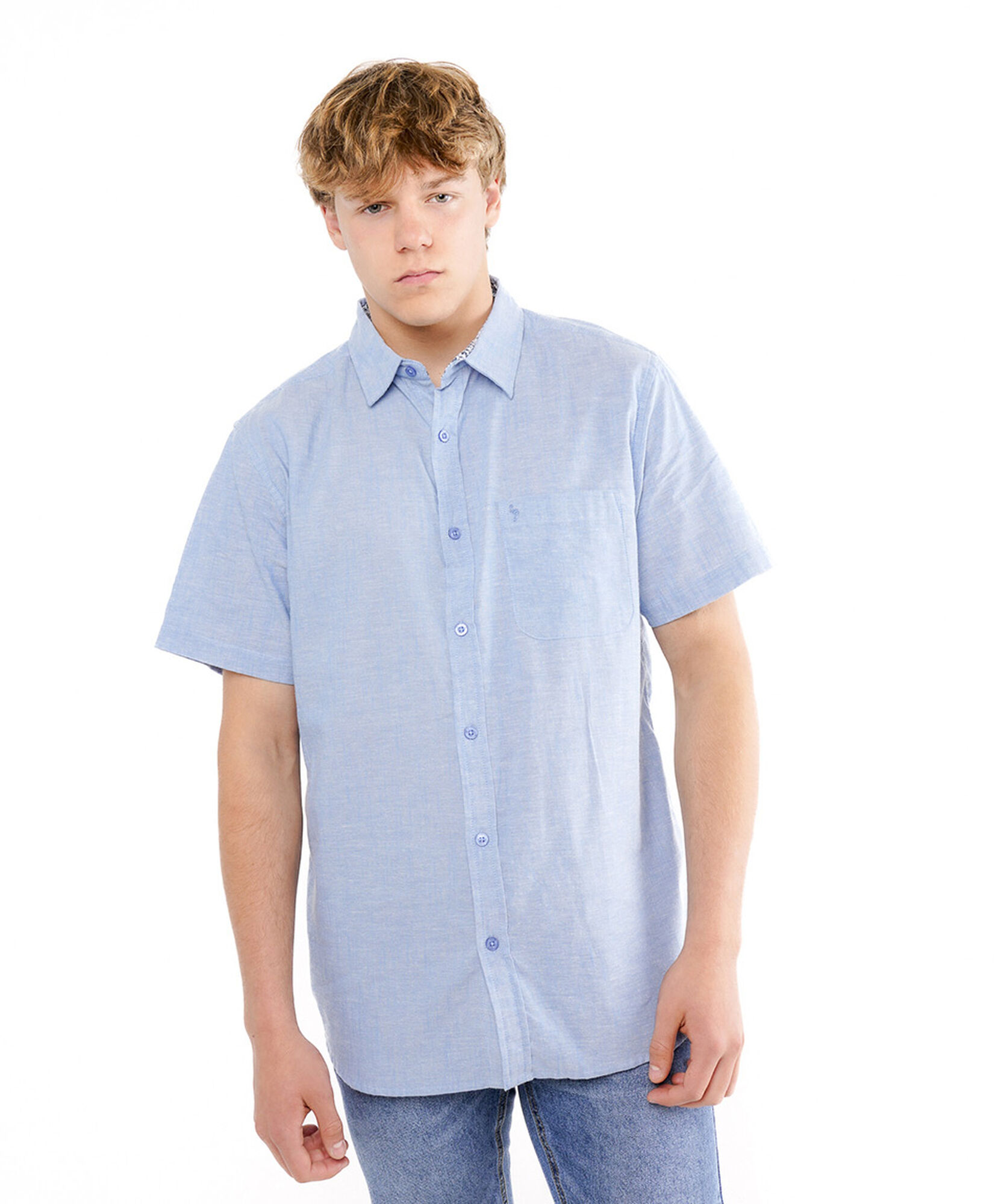 Camisa hombre lisa manga corta Camisa hombre lisa manga corta