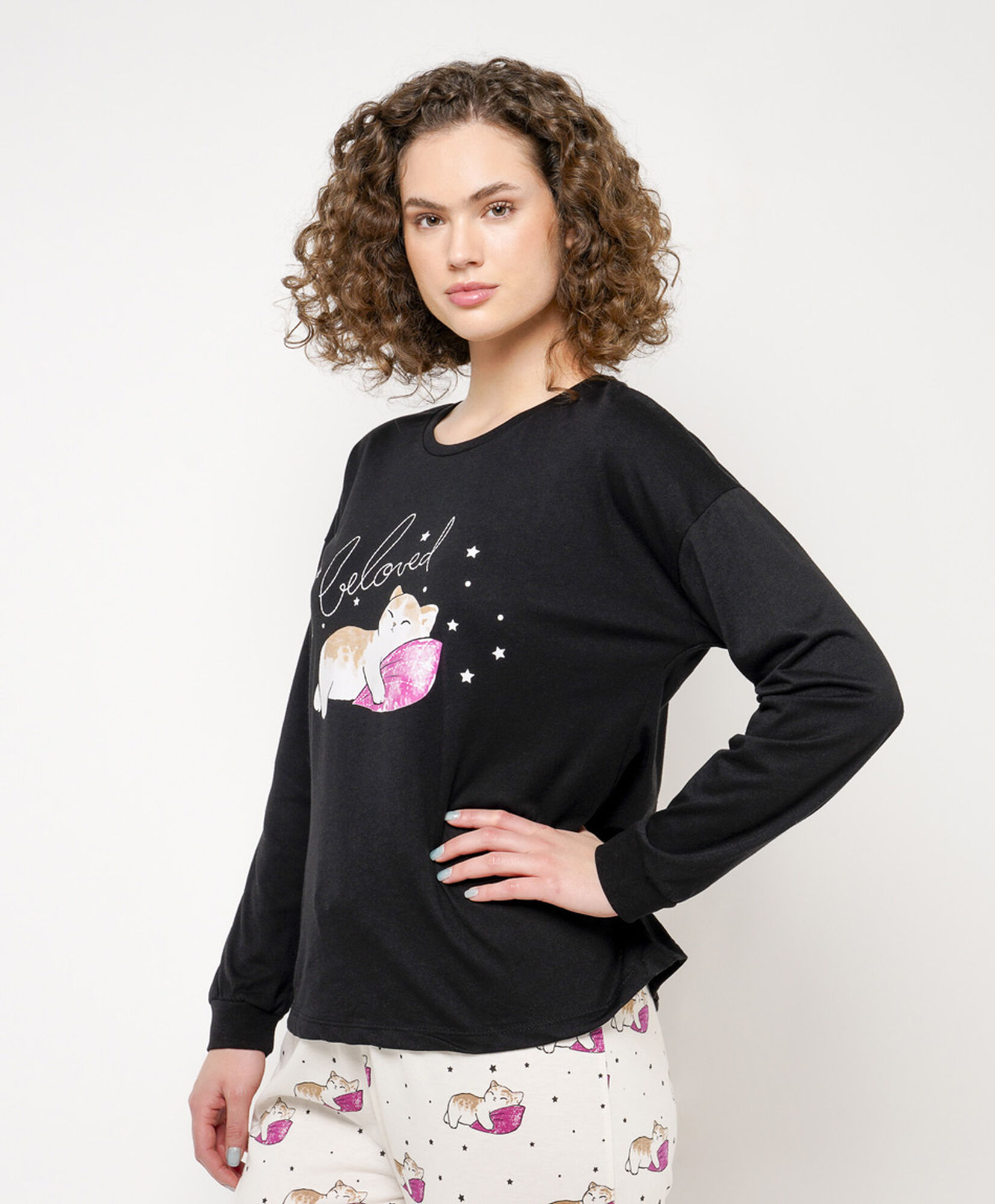 Pijama mujer gato durmiendo Pijama mujer gato durmiendo