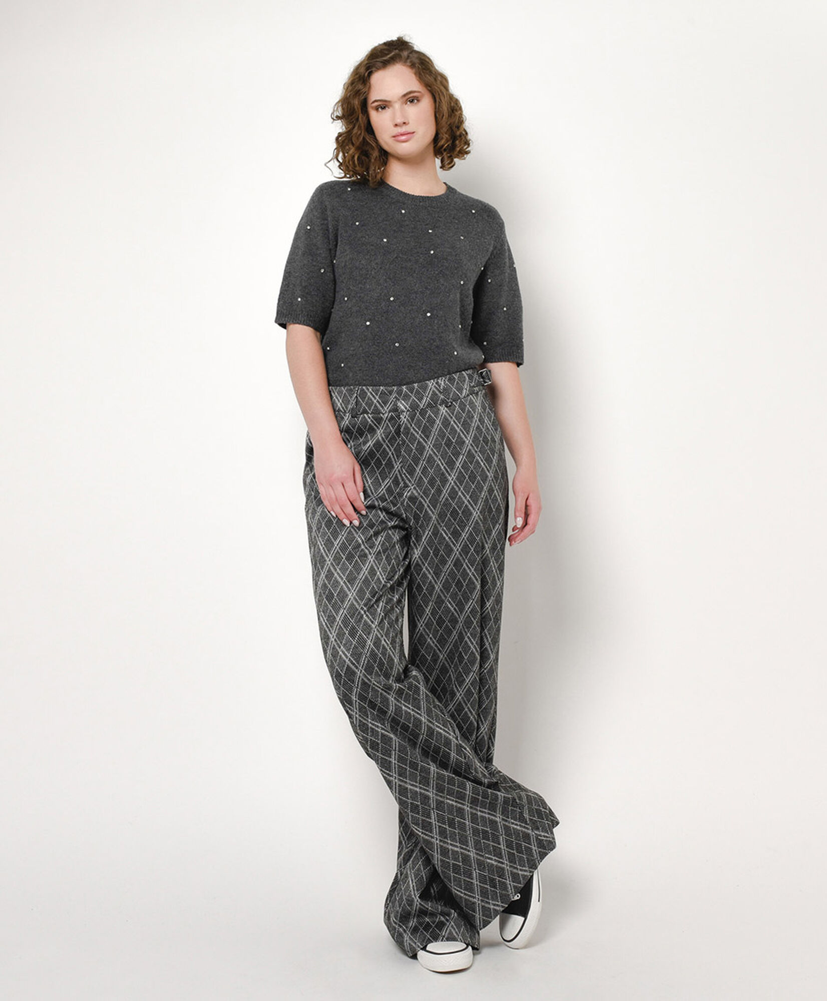 Pantalón mujer escocés wide Pantalón mujer escocés wide