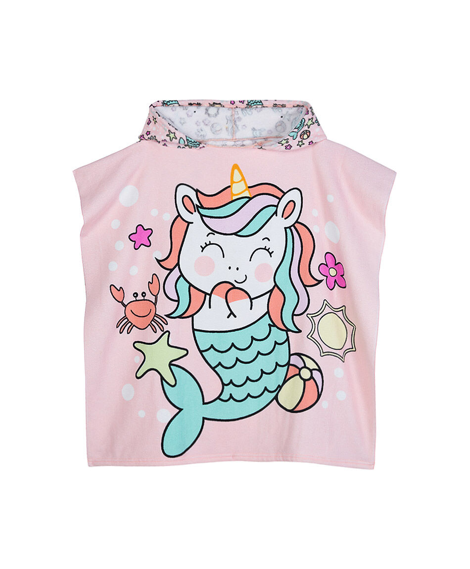 Poncho beb&eacute; ba&ntilde;o sirena