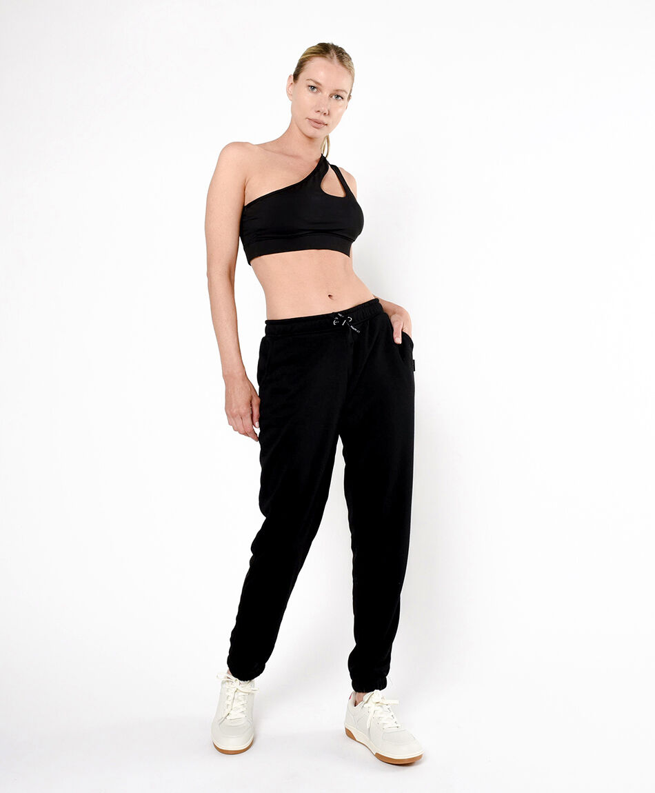 Pantal&oacute;n de buzo mujer liso cl&aacute;sico