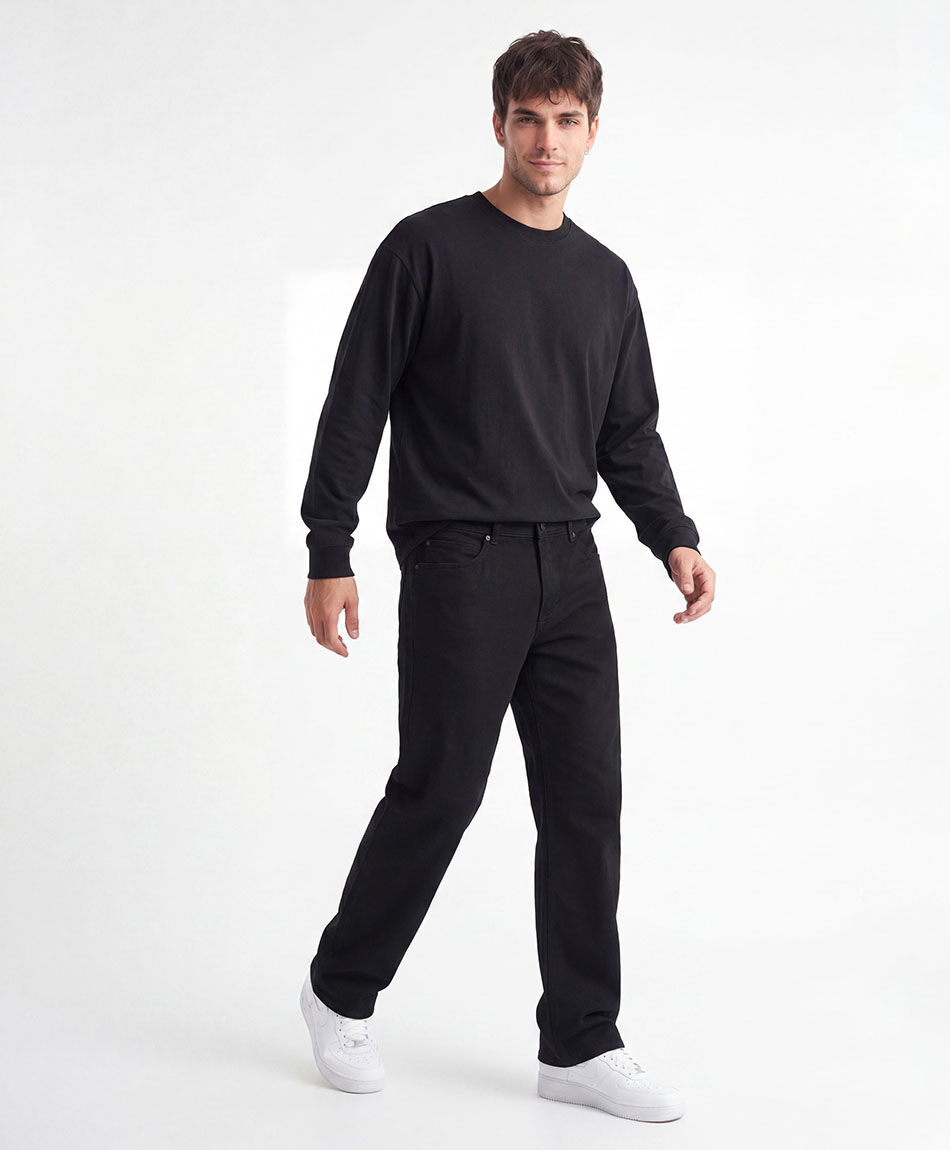 Jeans hombre straight negro