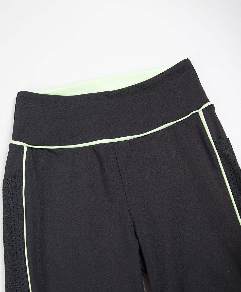 Calza deportiva mujer l&iacute;neas verde