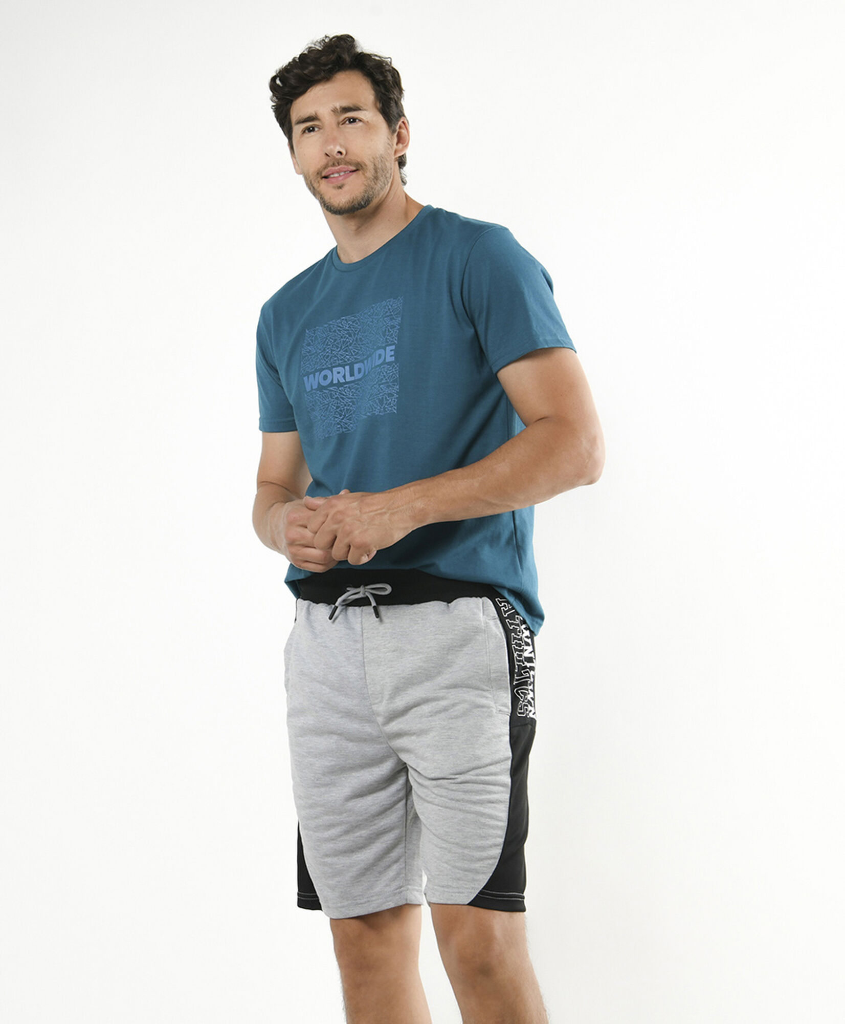 Short deportivo hombre bicolor frase Short deportivo hombre bicolor frase