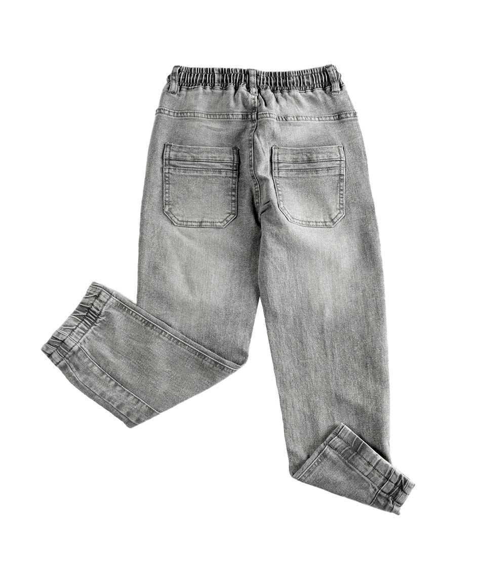 Jeans ni&ntilde;o jogger desgastado