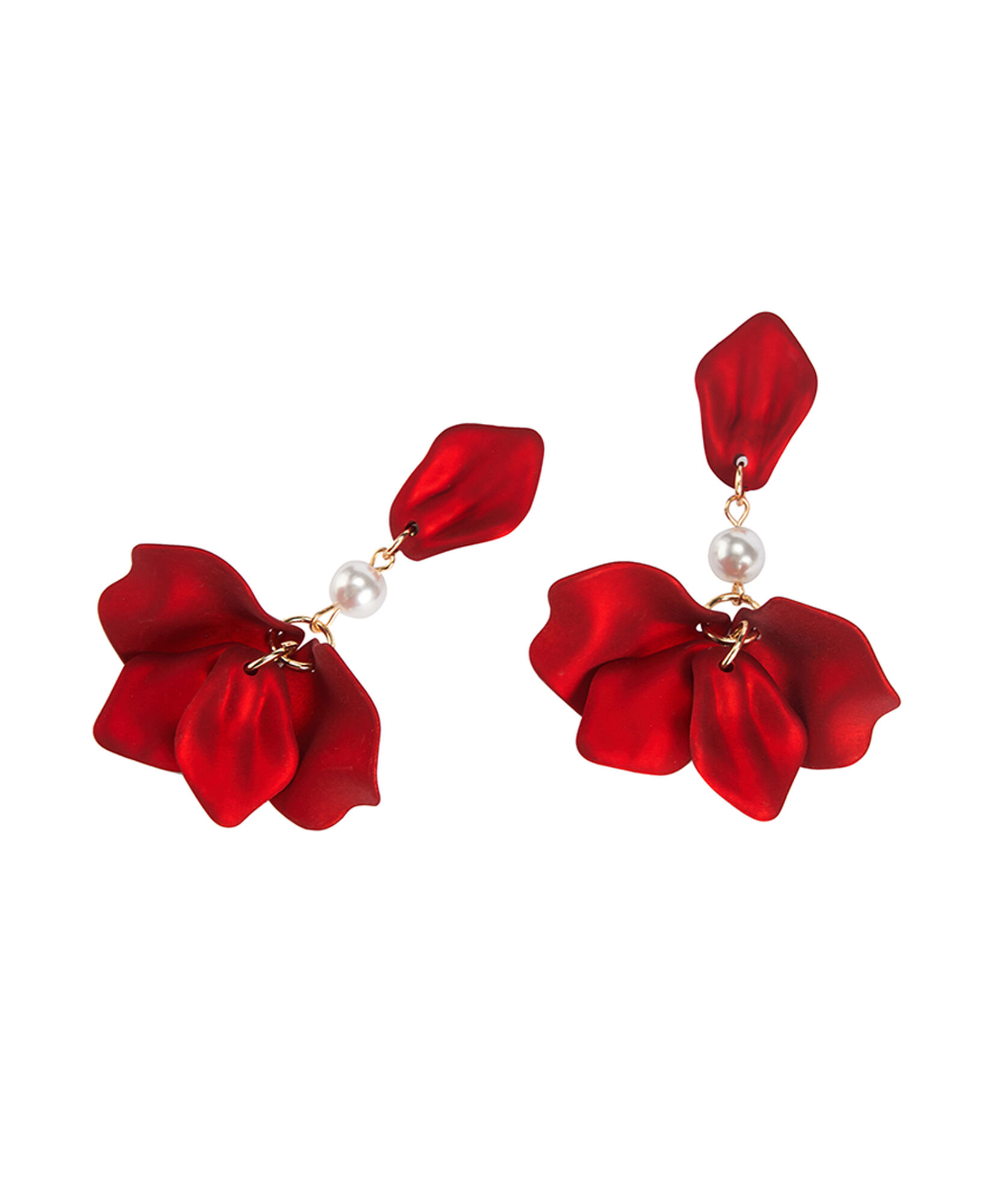 Aros mujer flor roja Aros mujer flor roja