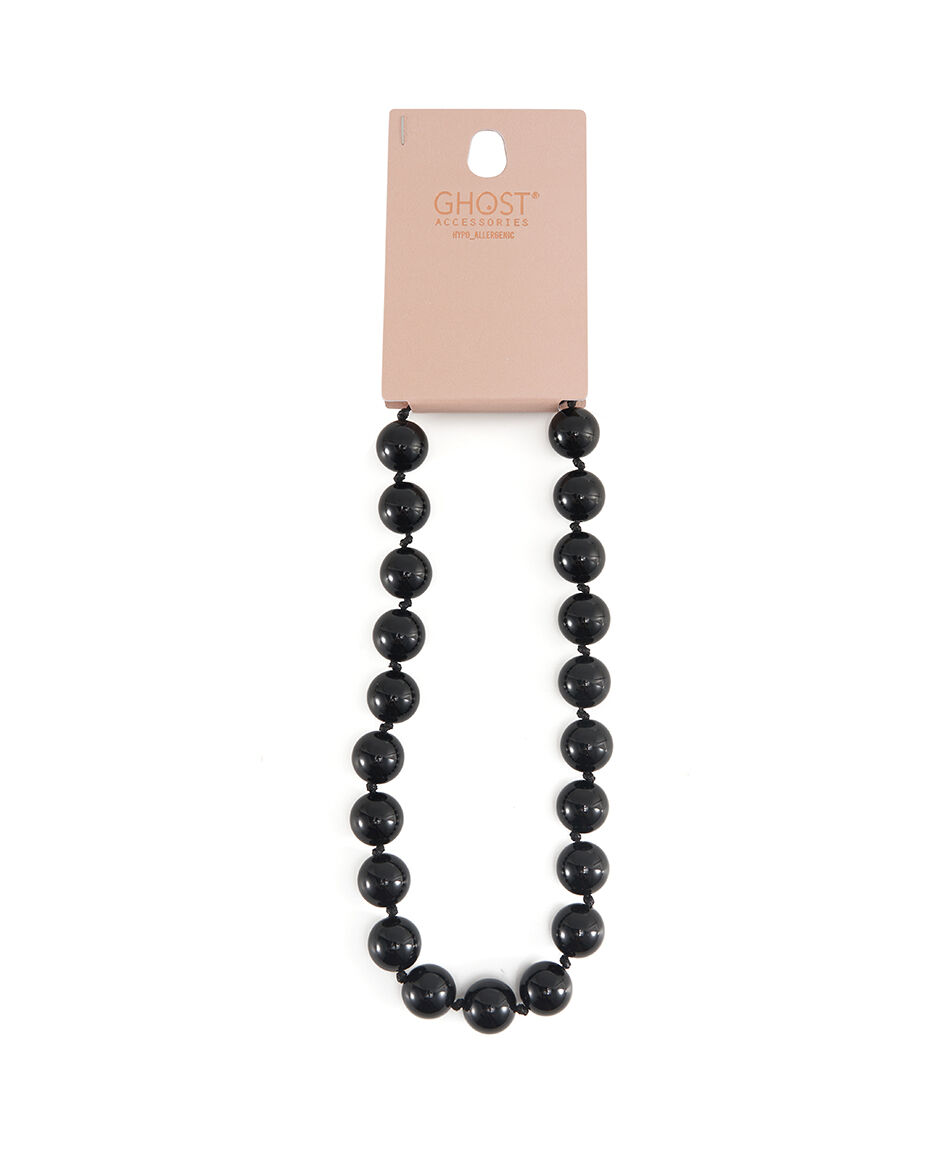 Collar mujer piedras negro