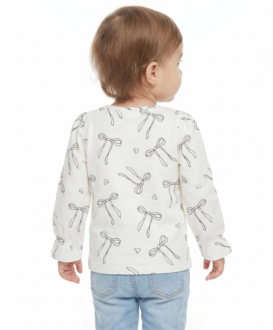 Polera beb&eacute; manga larga cintas