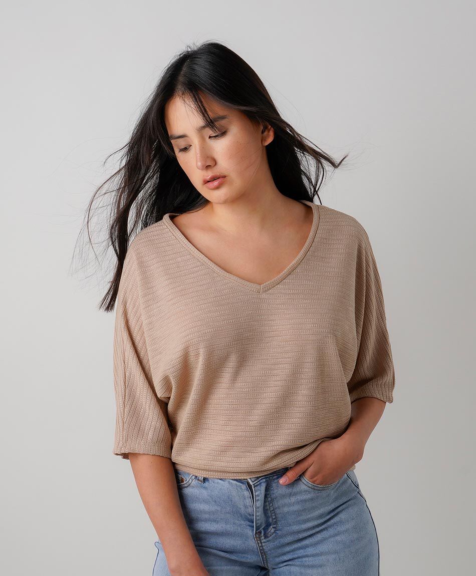 Sweater mujer cuello ancho