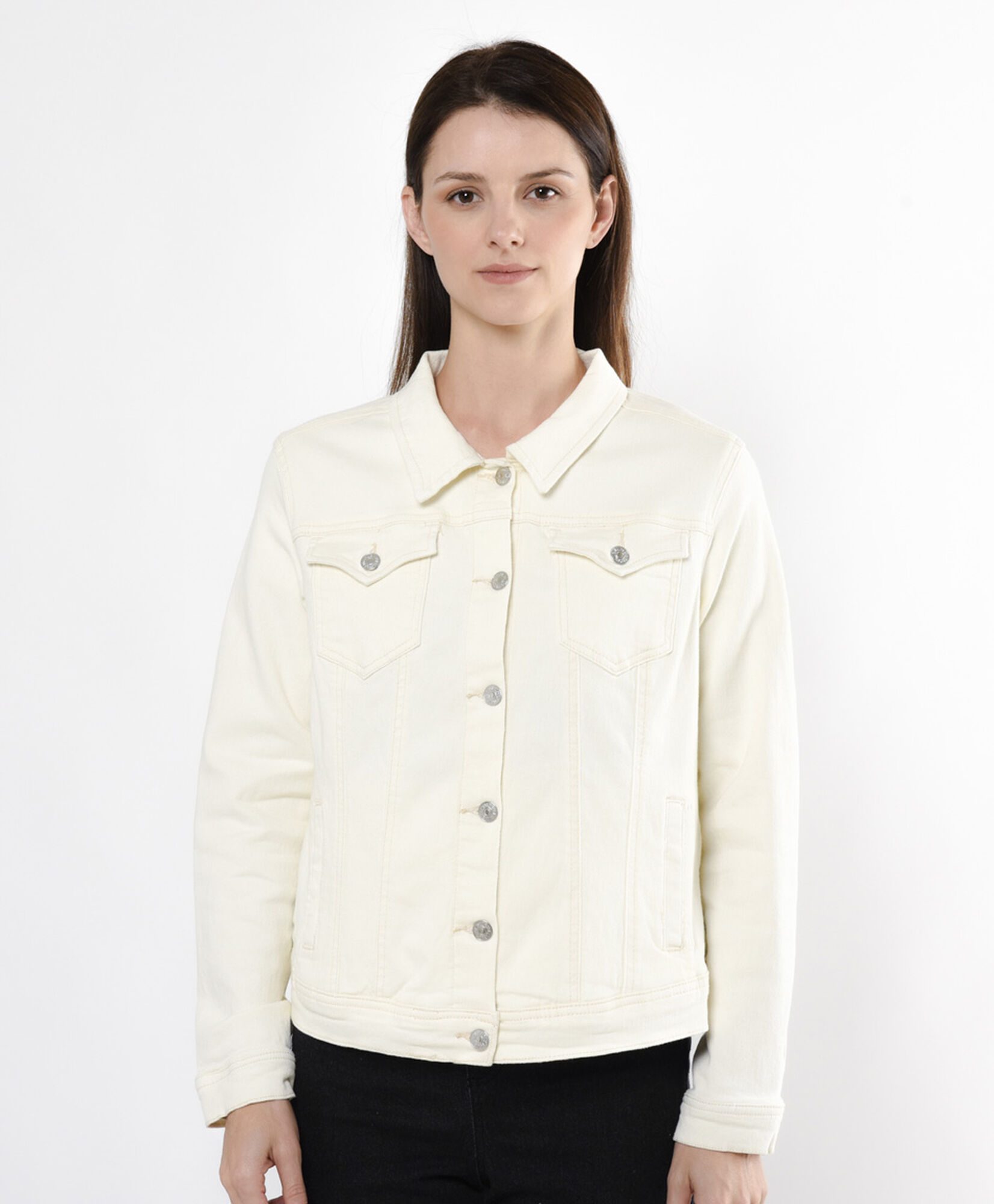 Chaqueta mujer denim beige Chaqueta mujer denim beige