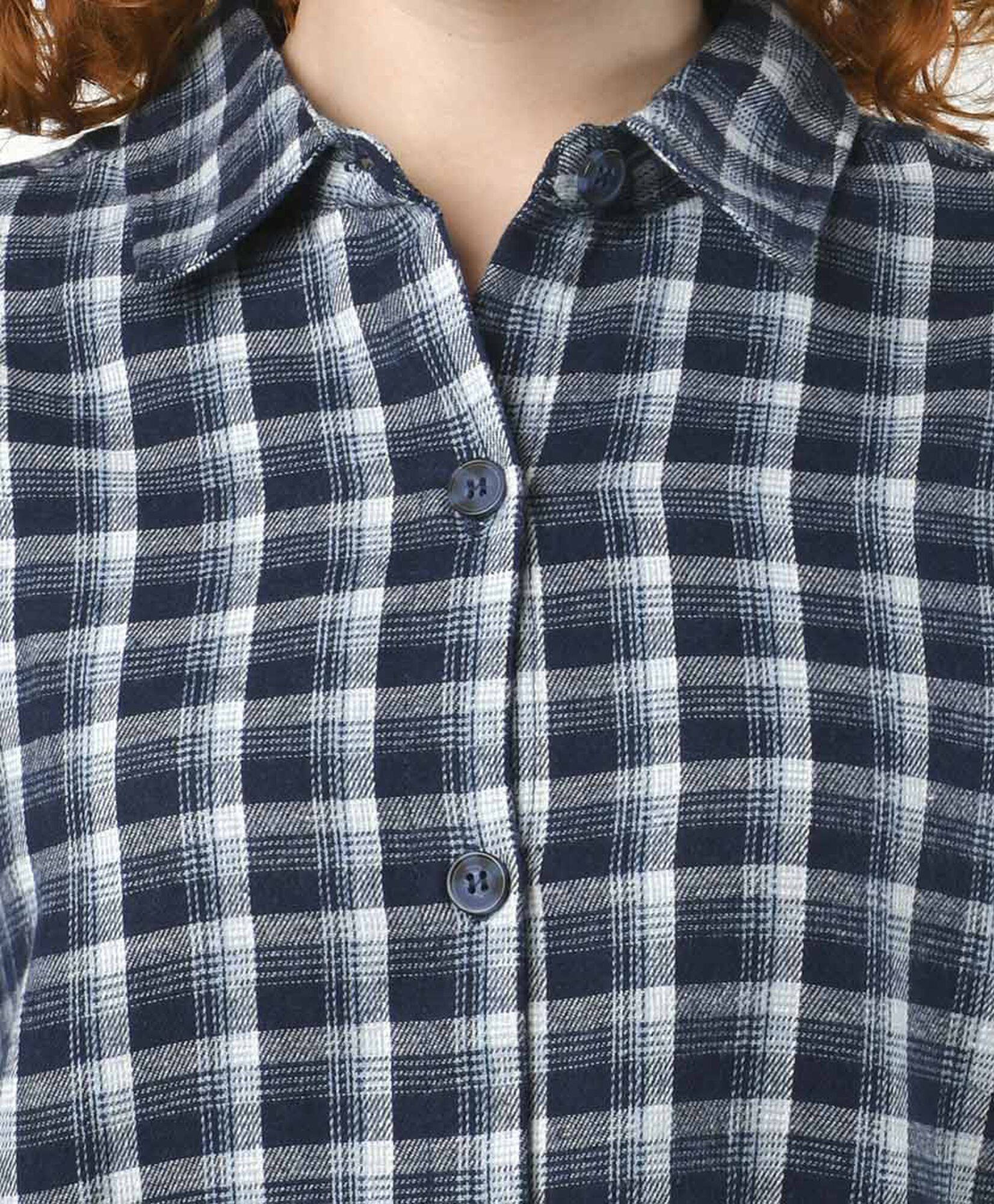 Blusa mujer cuadrillé azul Blusa mujer cuadrillé azul