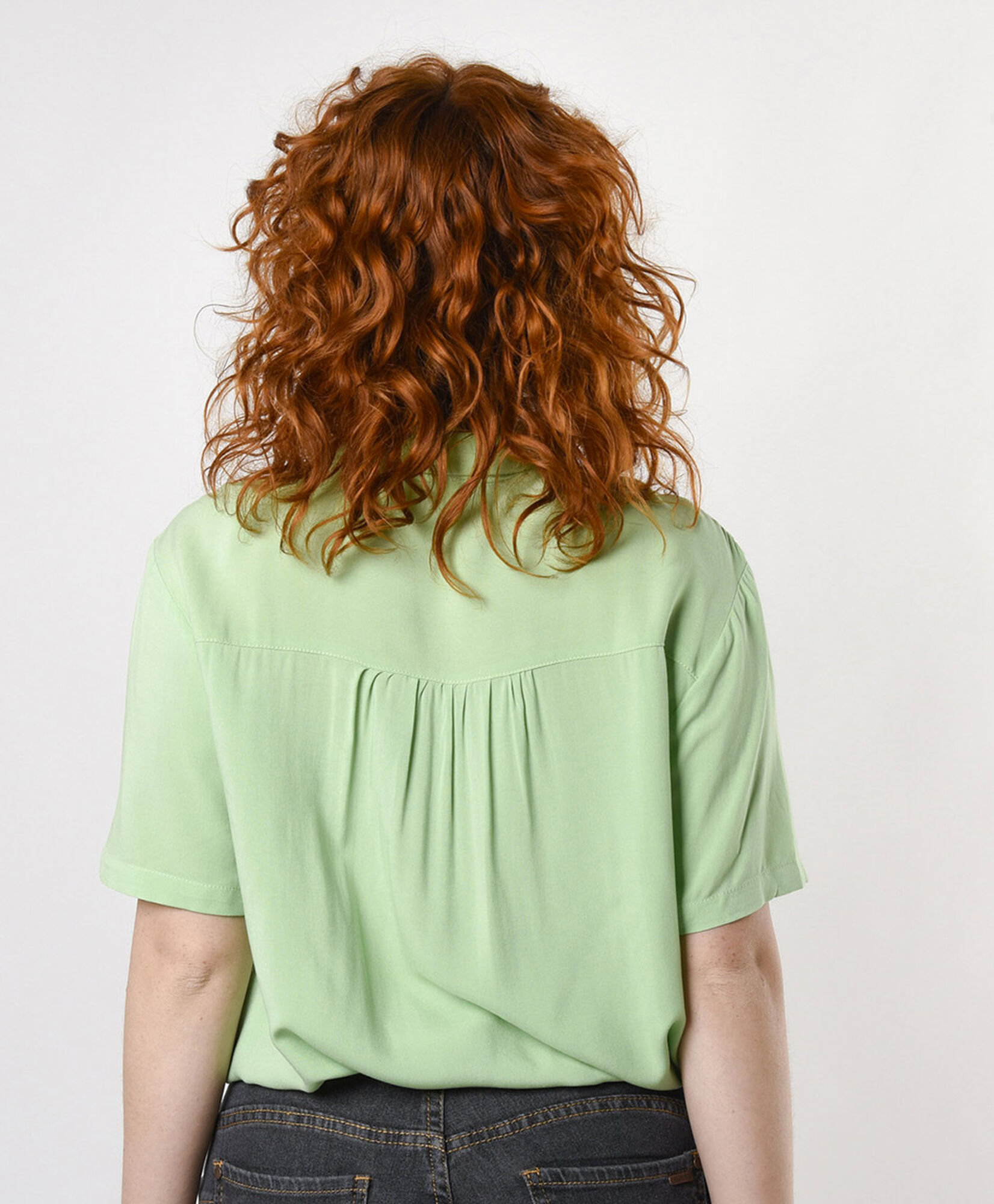 Blusa mujer verde lazo Blusa mujer verde lazo