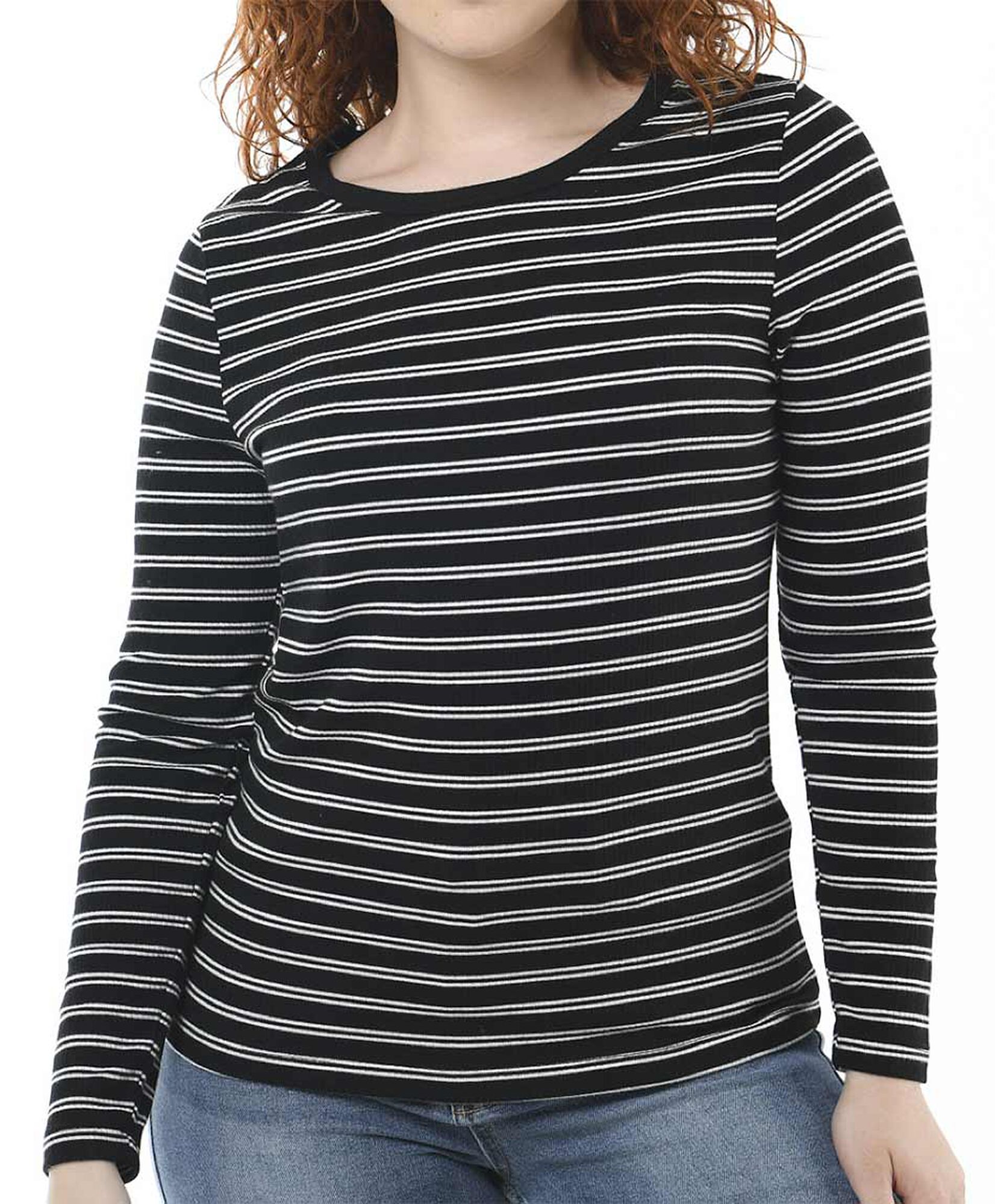Polera mujer líneas blanco y negro Polera mujer líneas blanco y negro