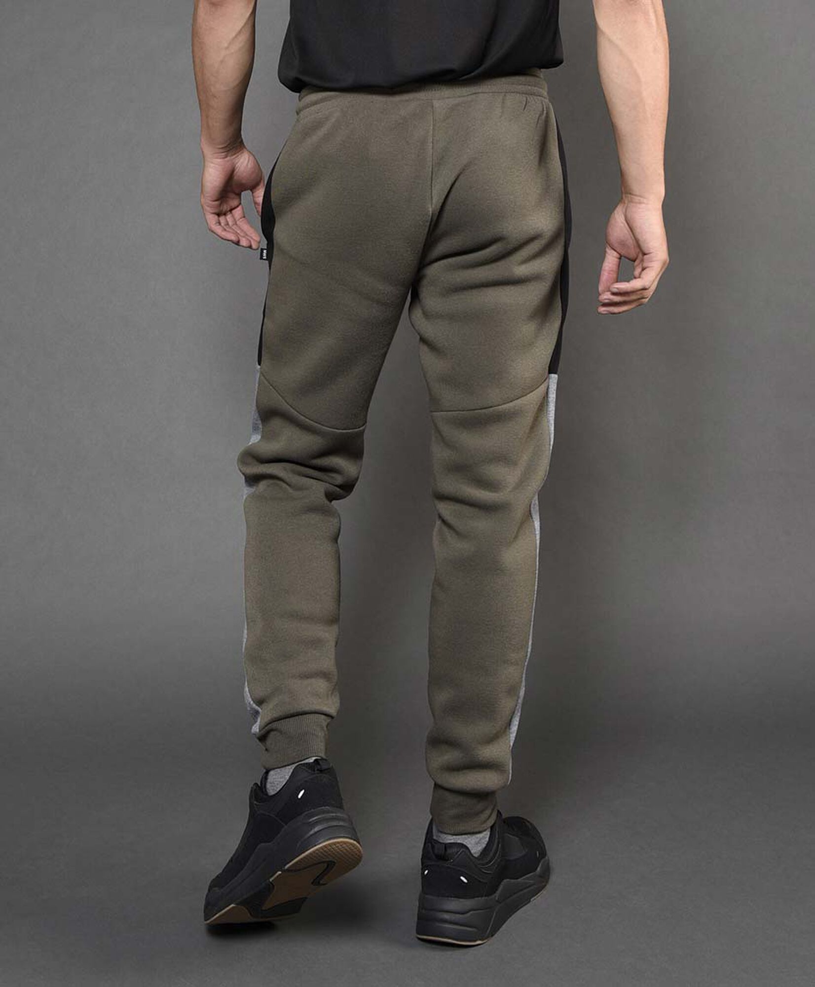 Pantalón de buzo hombre franja bicolor lateral Pantalón de buzo hombre franja bicolor lateral