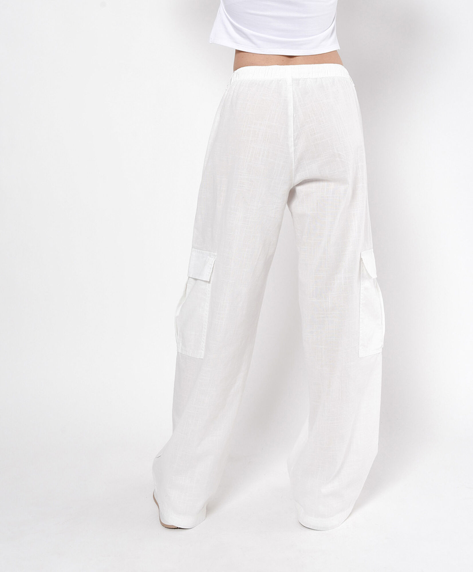 Pantalón mujer lino cargo Pantalón mujer lino cargo