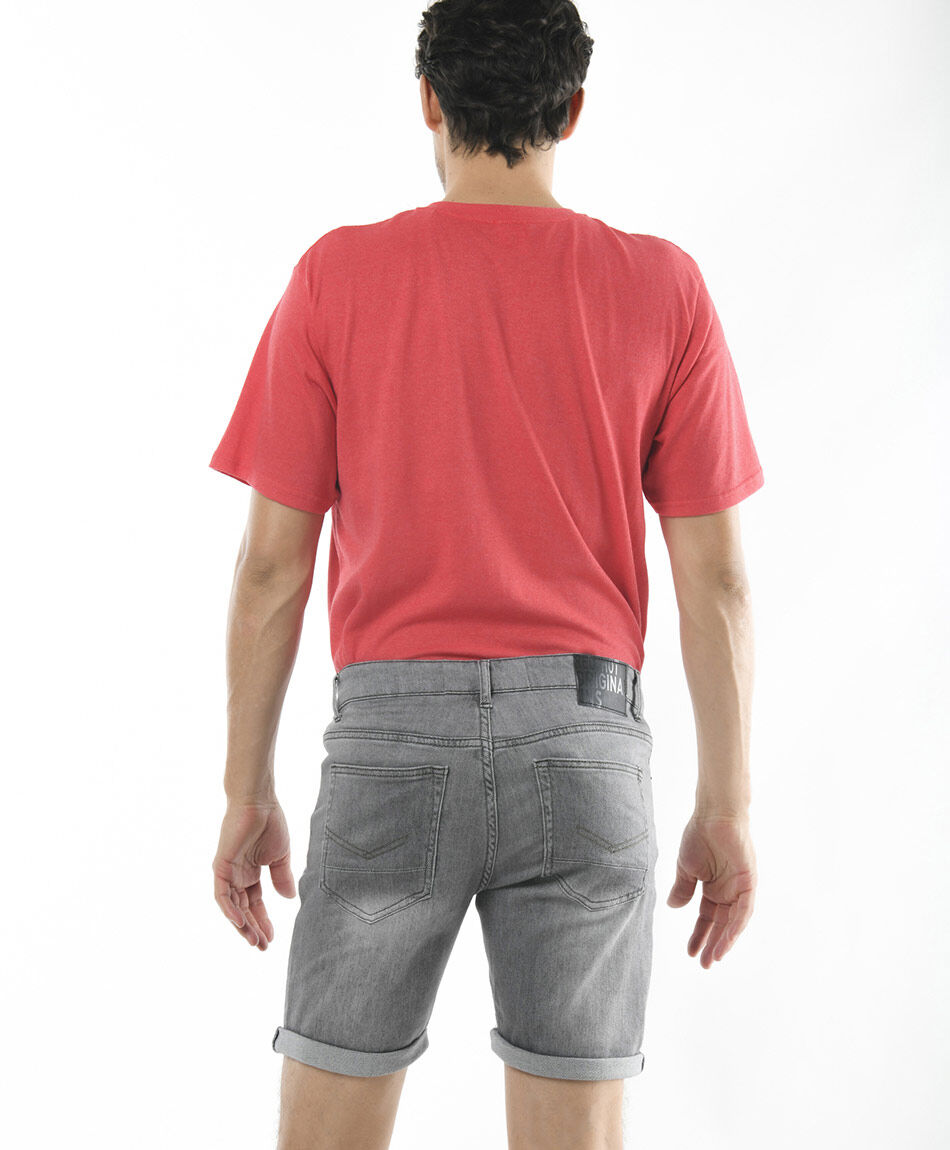 Bermuda hombre denim desgastado