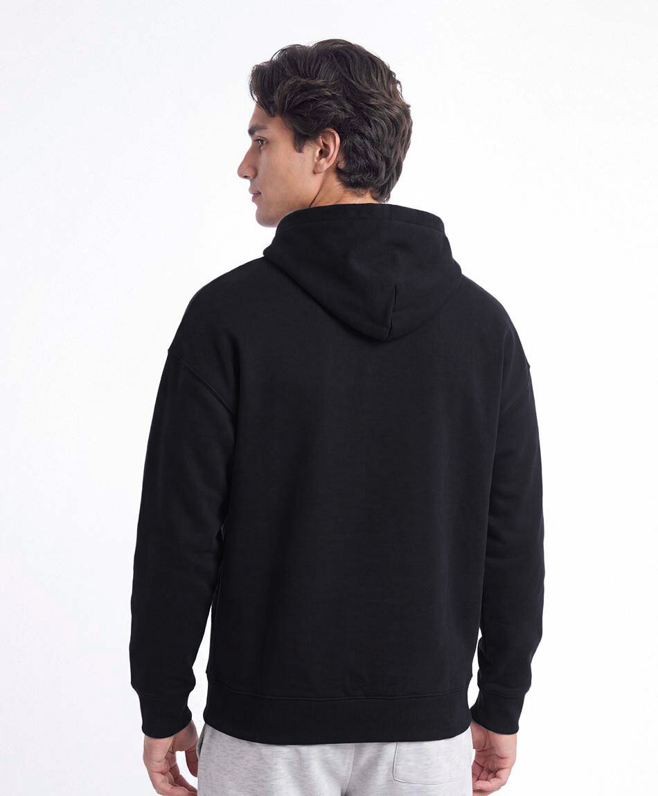 Poler&oacute;n deportivo hombre liso negro