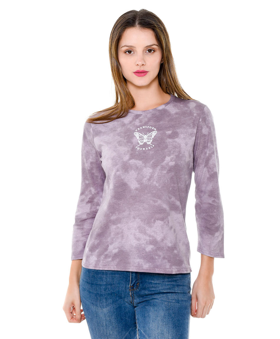 Polera mariposa bordada