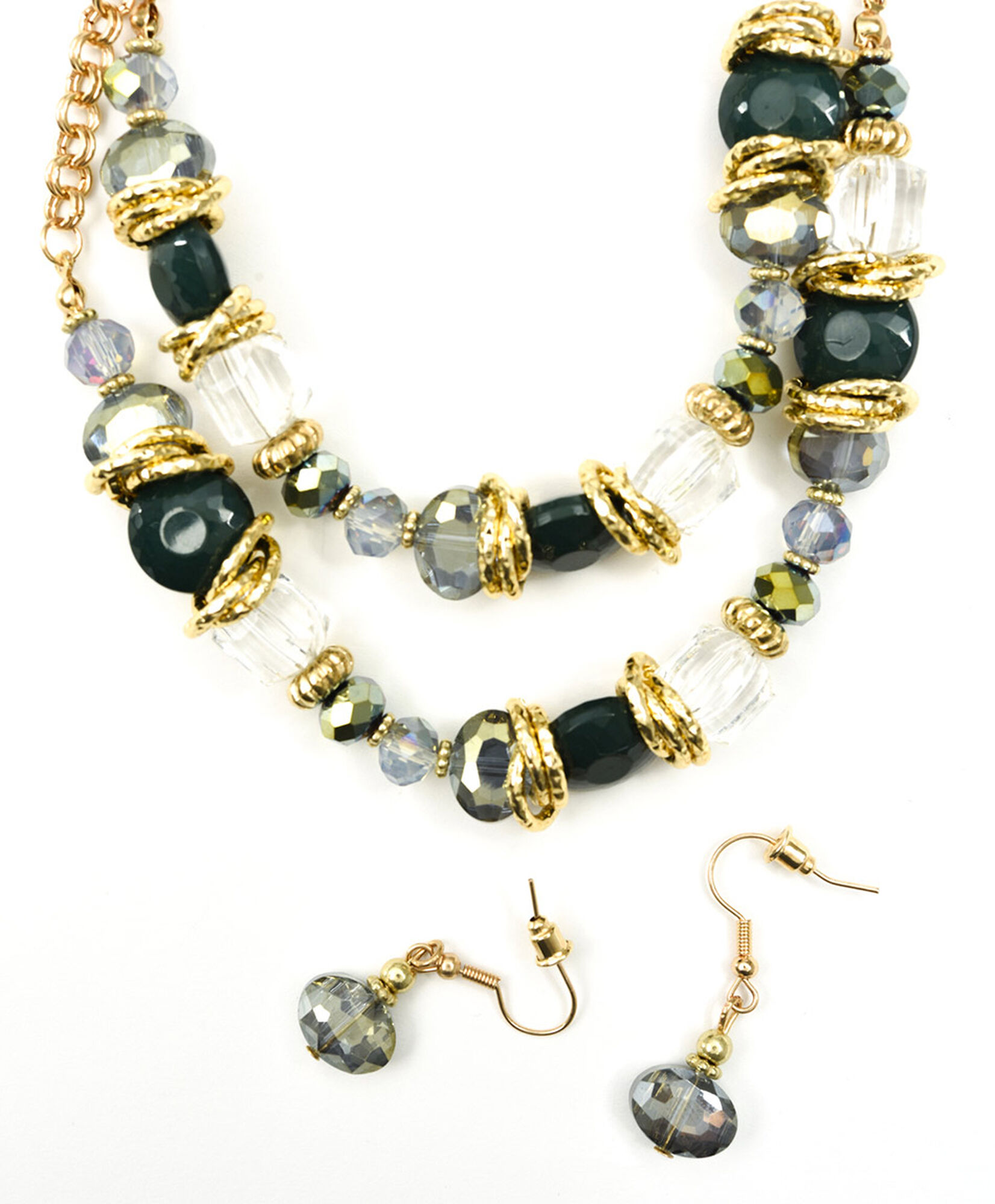 Set collar + aros mujer piedras Set collar + aros mujer piedras