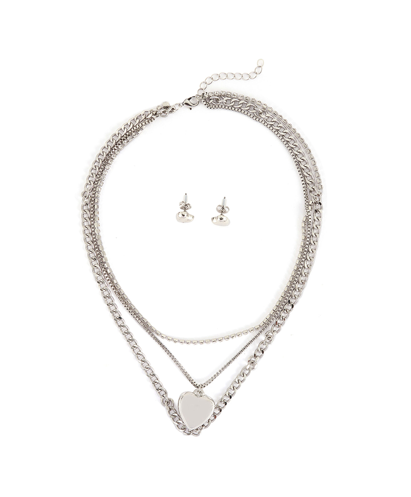 Set aros + collar mujer corazón Set aros + collar mujer corazón