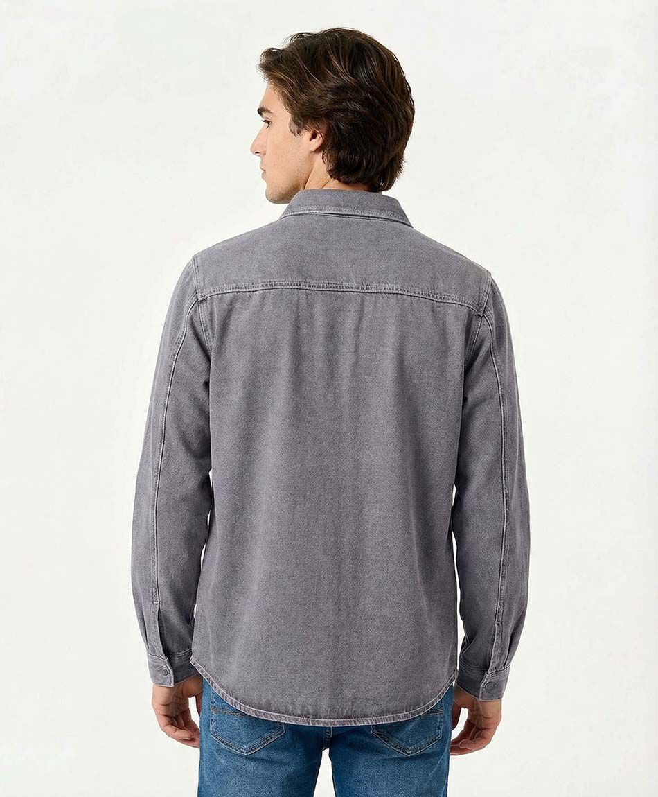 Chaqueta hombre denim bolsillos