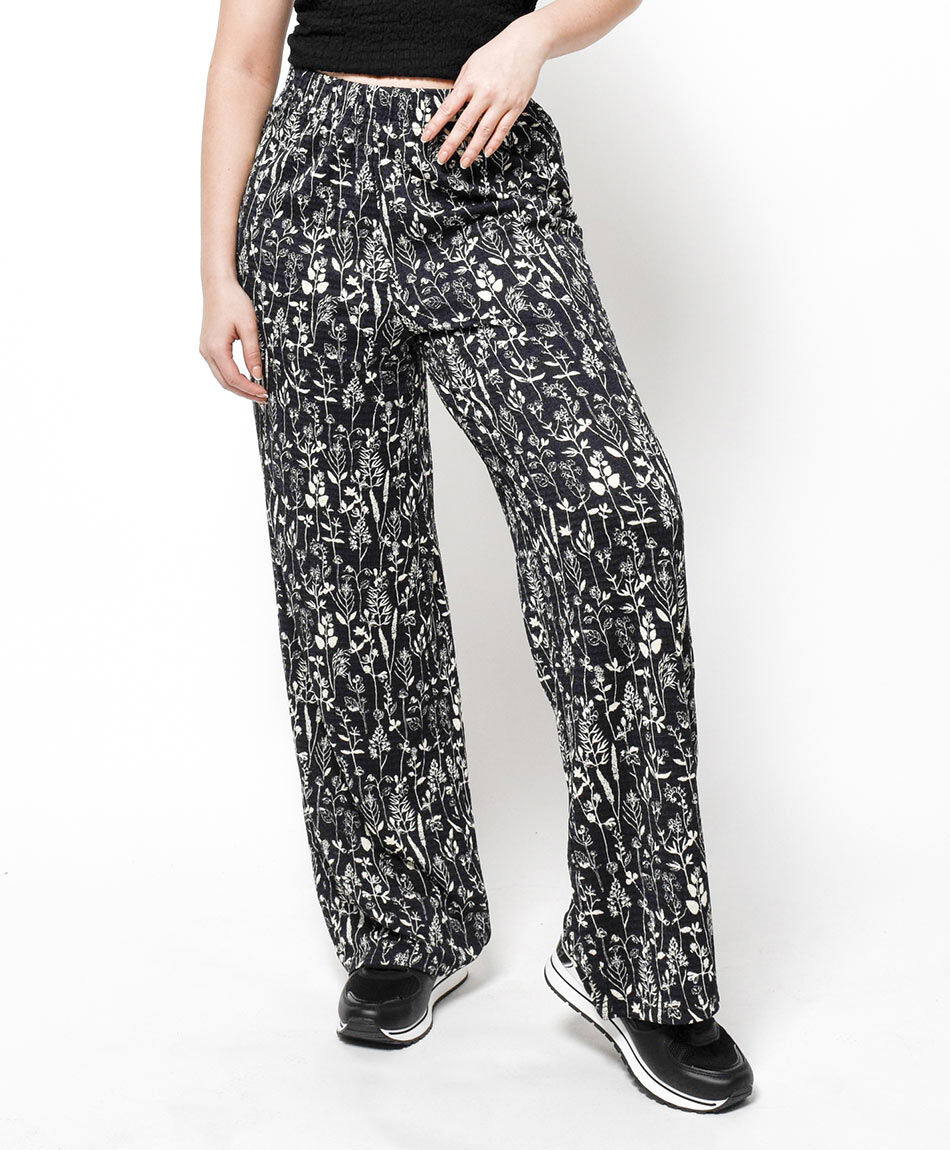 Pantal&oacute;n mujer print flores