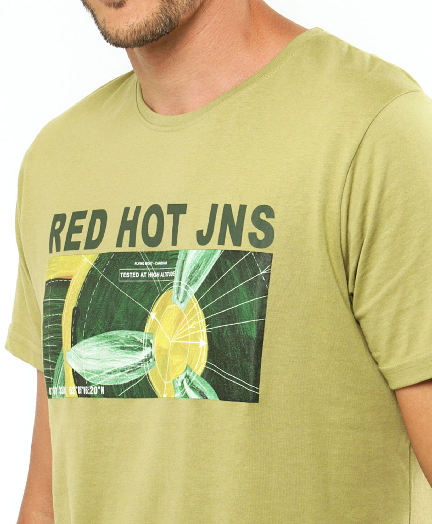 Polera hombre estampado frontal Polera hombre estampado frontal
