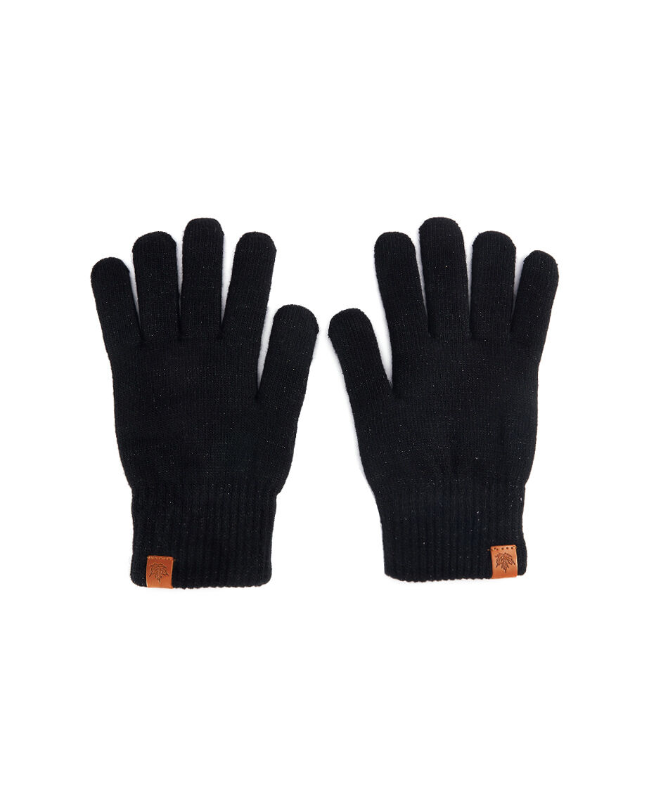 Guantes mujer lurex negro