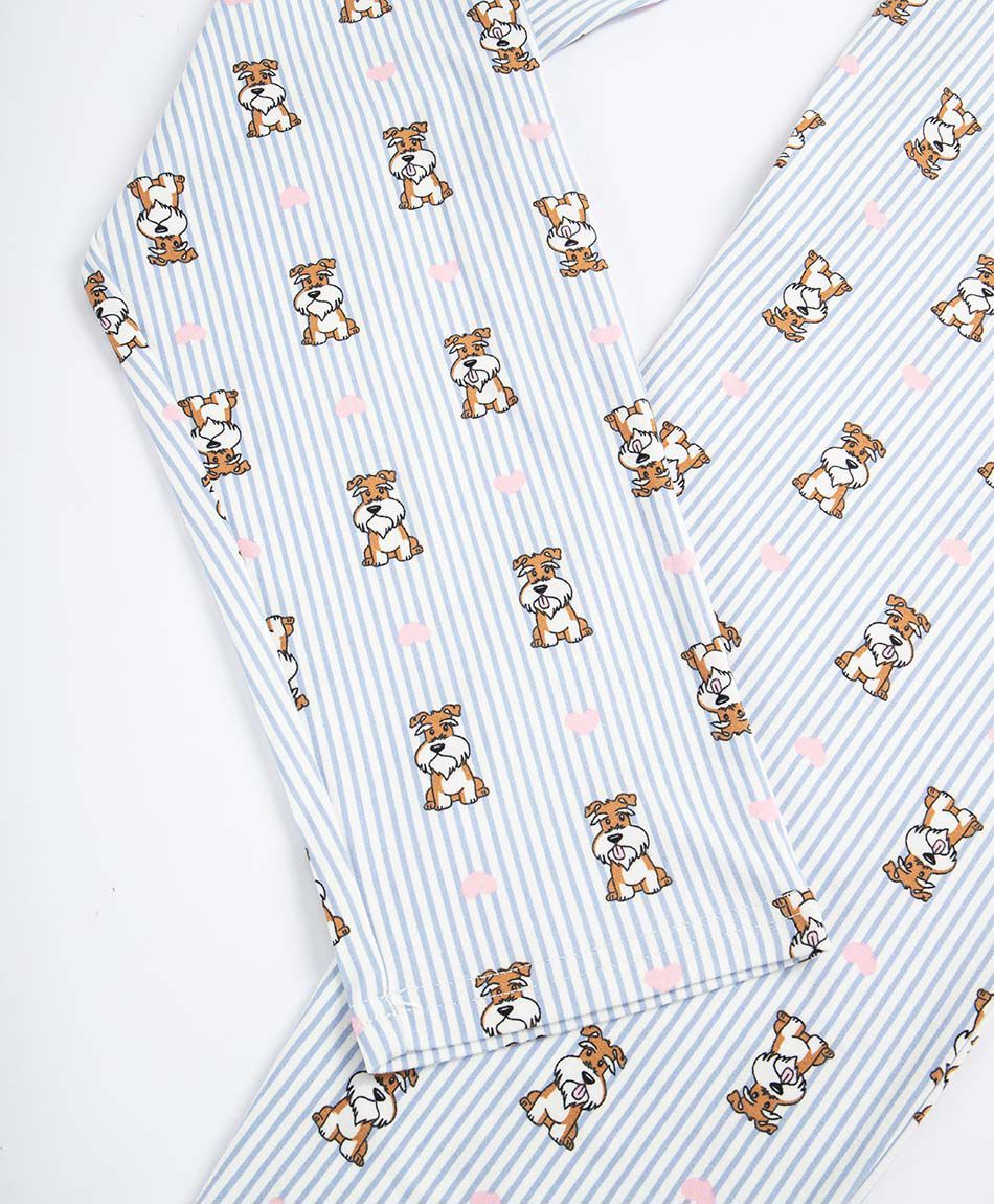 Pijama mujer rayas dog yorkshire