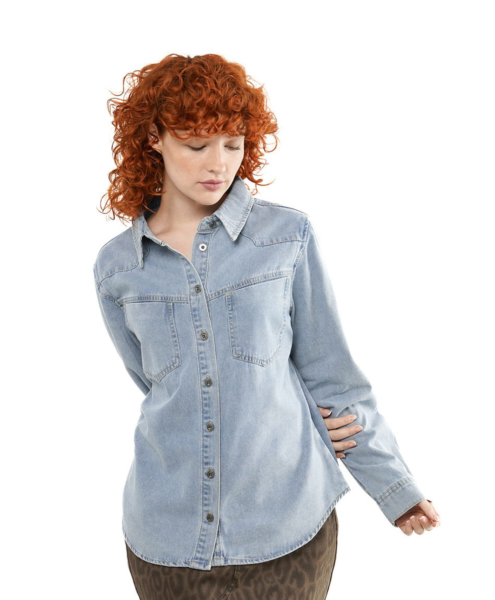 Mezclilla Blusas De Yin Jean Dama Camisa De Yin Para Dama Outfits