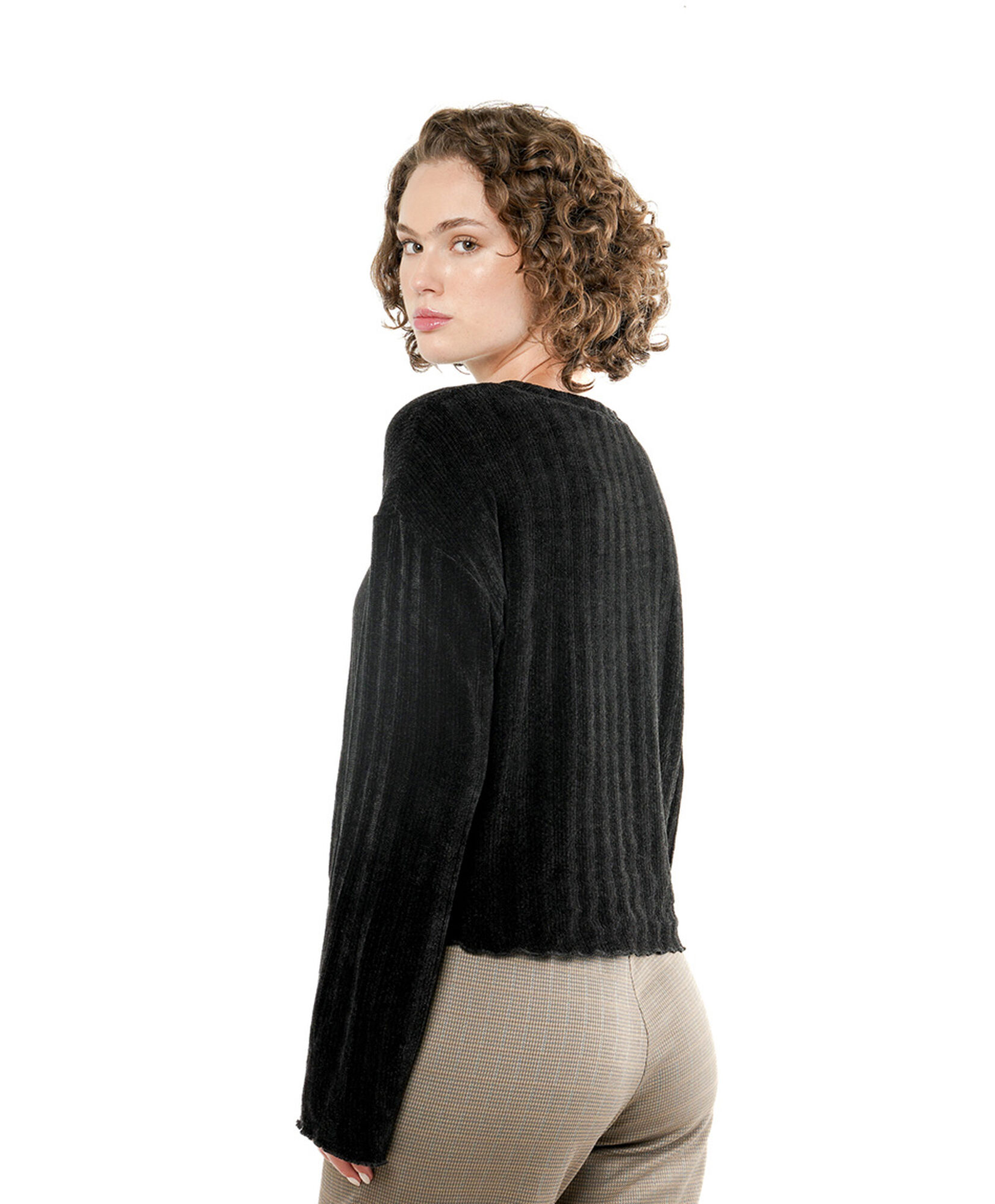 Sweater mujer suave crop Sweater mujer suave crop